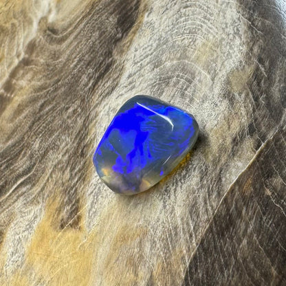 Hand-Cut Solid Lightning Ridge Semi Black Opal 3.6carat