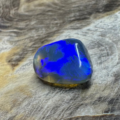 Hand-Cut Solid Lightning Ridge Semi Black Opal 3.6carat