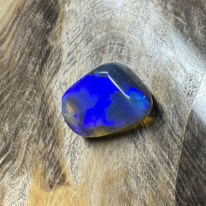 Hand-Cut Solid Lightning Ridge Semi Black Opal 3.6carat