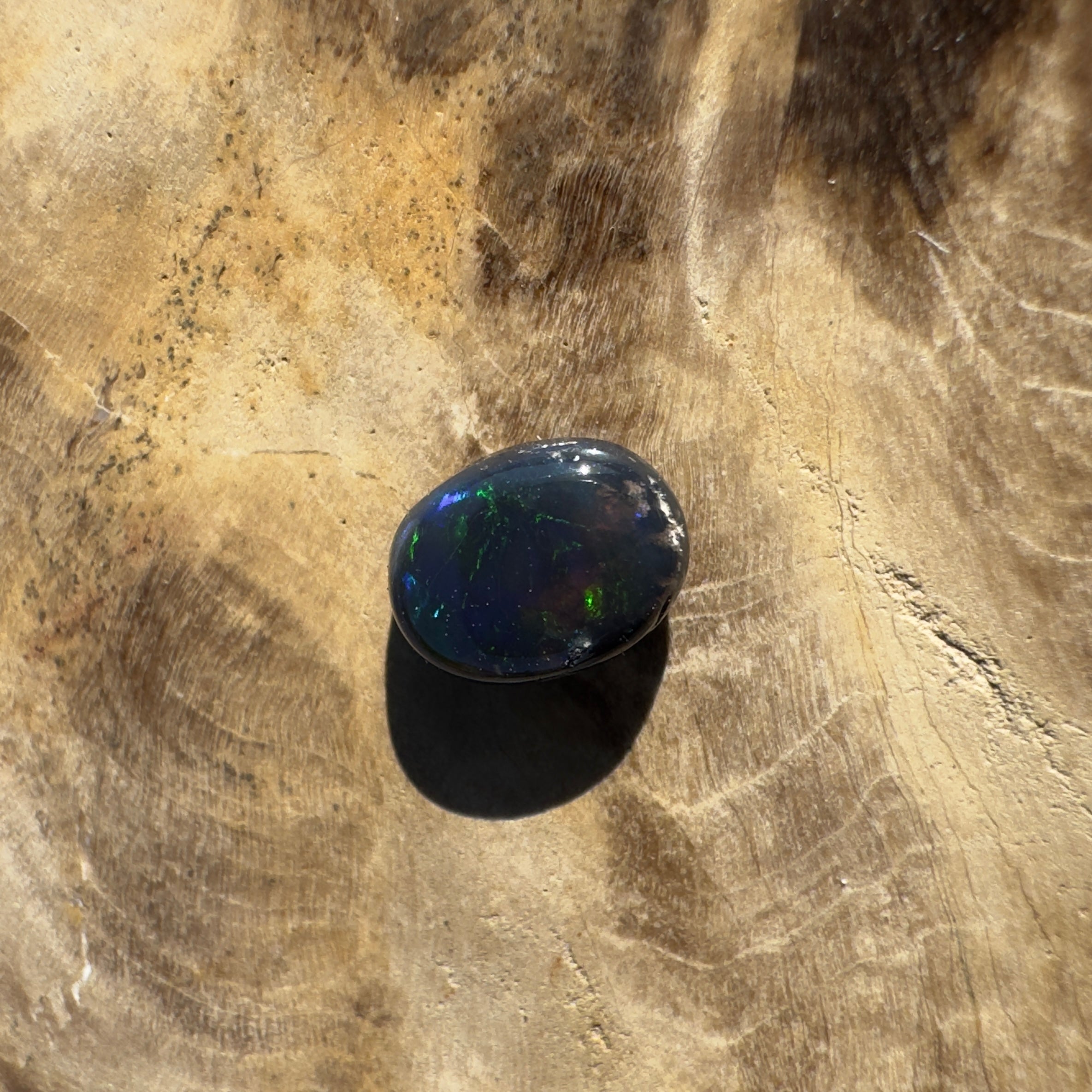 0.7ct Lightning Ridge Black Opal | Solid Australian Opal | Hand-Cut