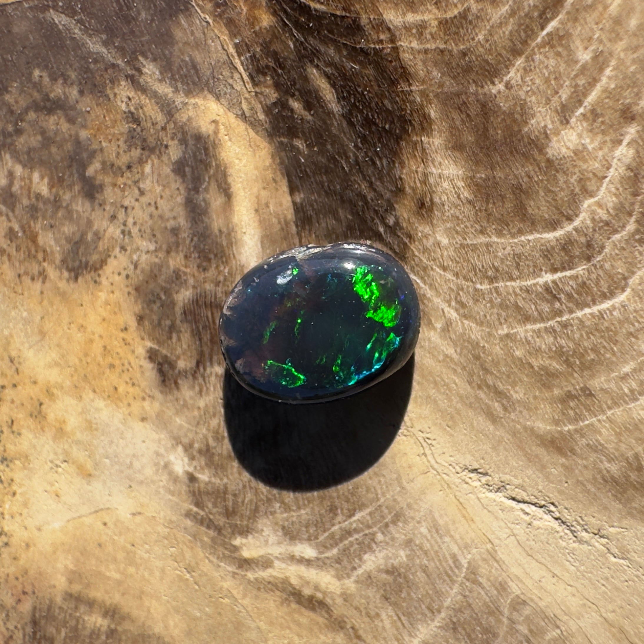 0.7ct Lightning Ridge Black Opal | Solid Australian Opal | Hand-Cut