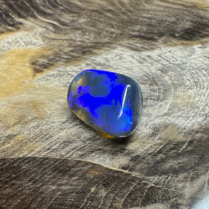 Hand-Cut Solid Lightning Ridge Semi Black Opal 3.6carat