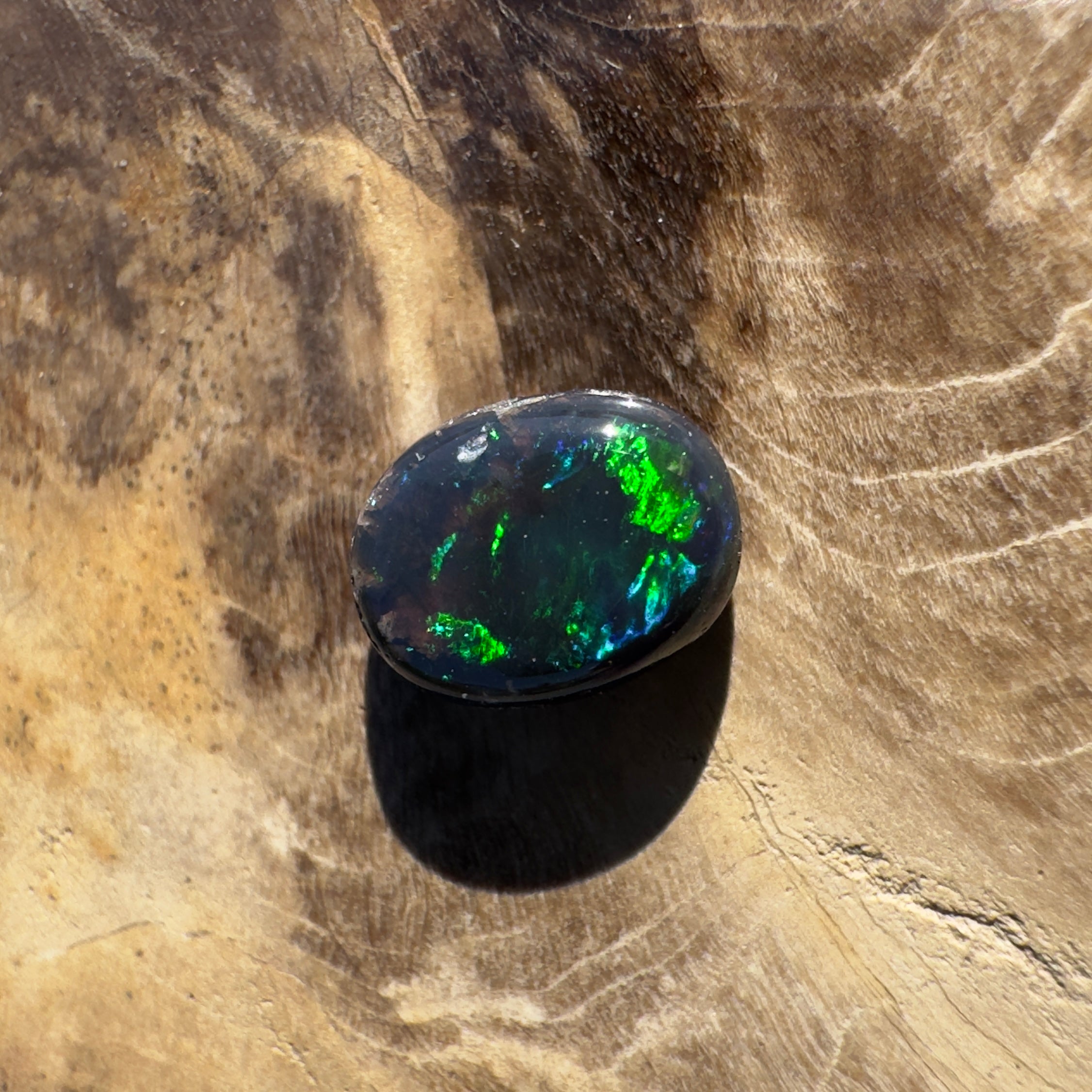 0.7ct Lightning Ridge Black Opal | Solid Australian Opal | Hand-Cut