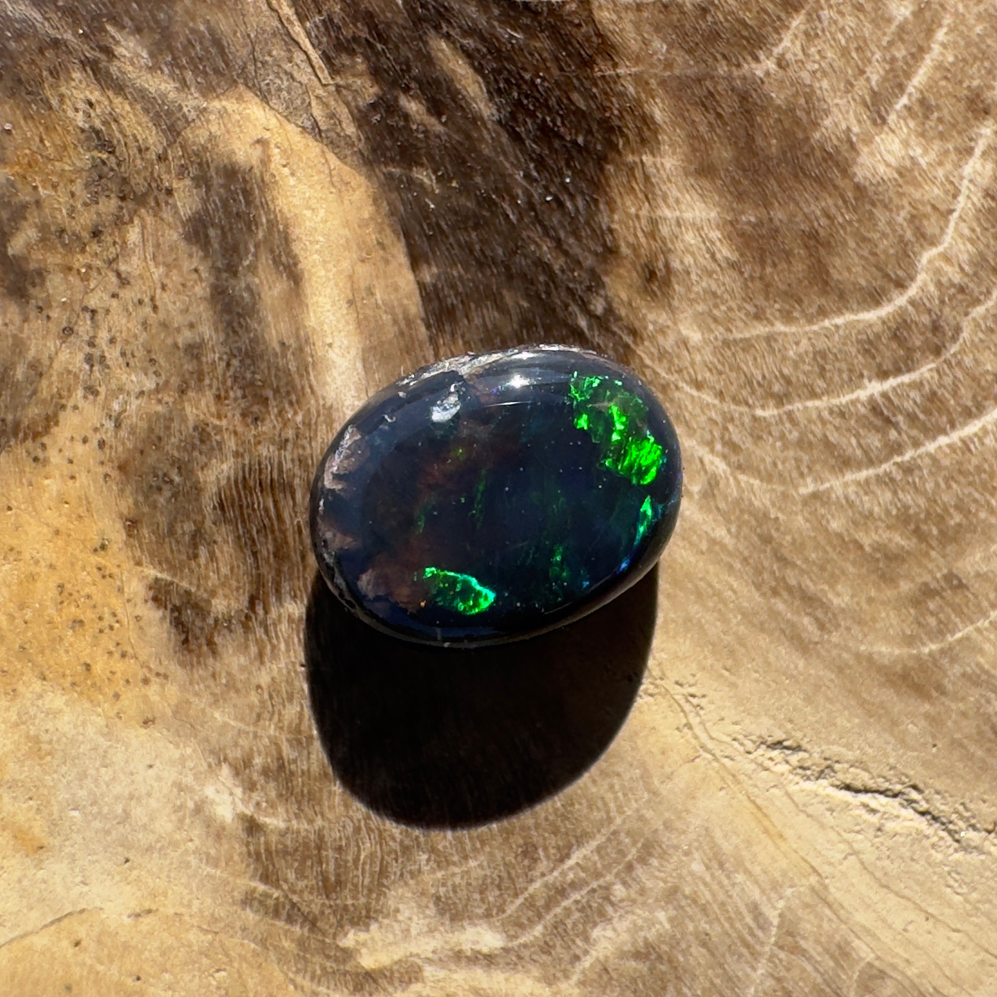 0.7ct Lightning Ridge Black Opal | Solid Australian Opal | Hand-Cut