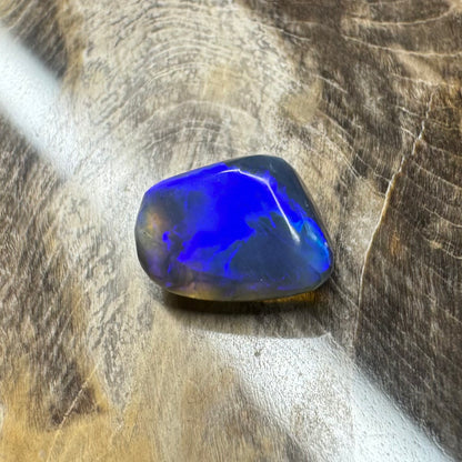 Hand-Cut Solid Lightning Ridge Semi Black Opal 3.6carat