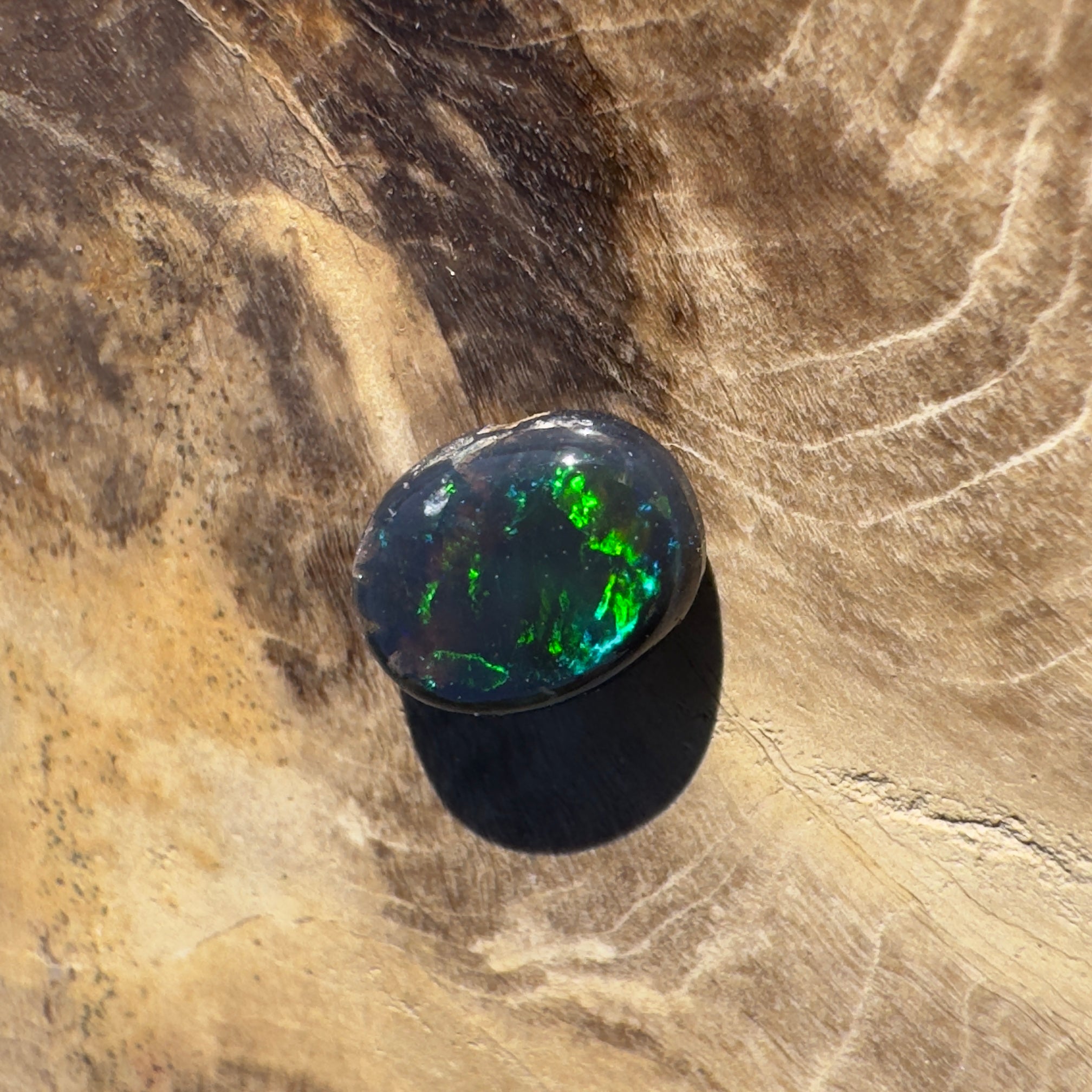 0.7ct Lightning Ridge Black Opal | Solid Australian Opal | Hand-Cut