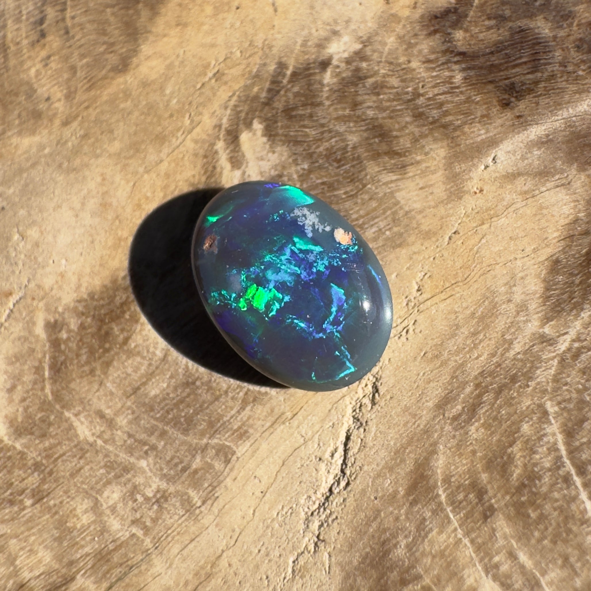 0.5ct Lightning Ridge Black Opal | Solid Australian Opal | Hand-Cut