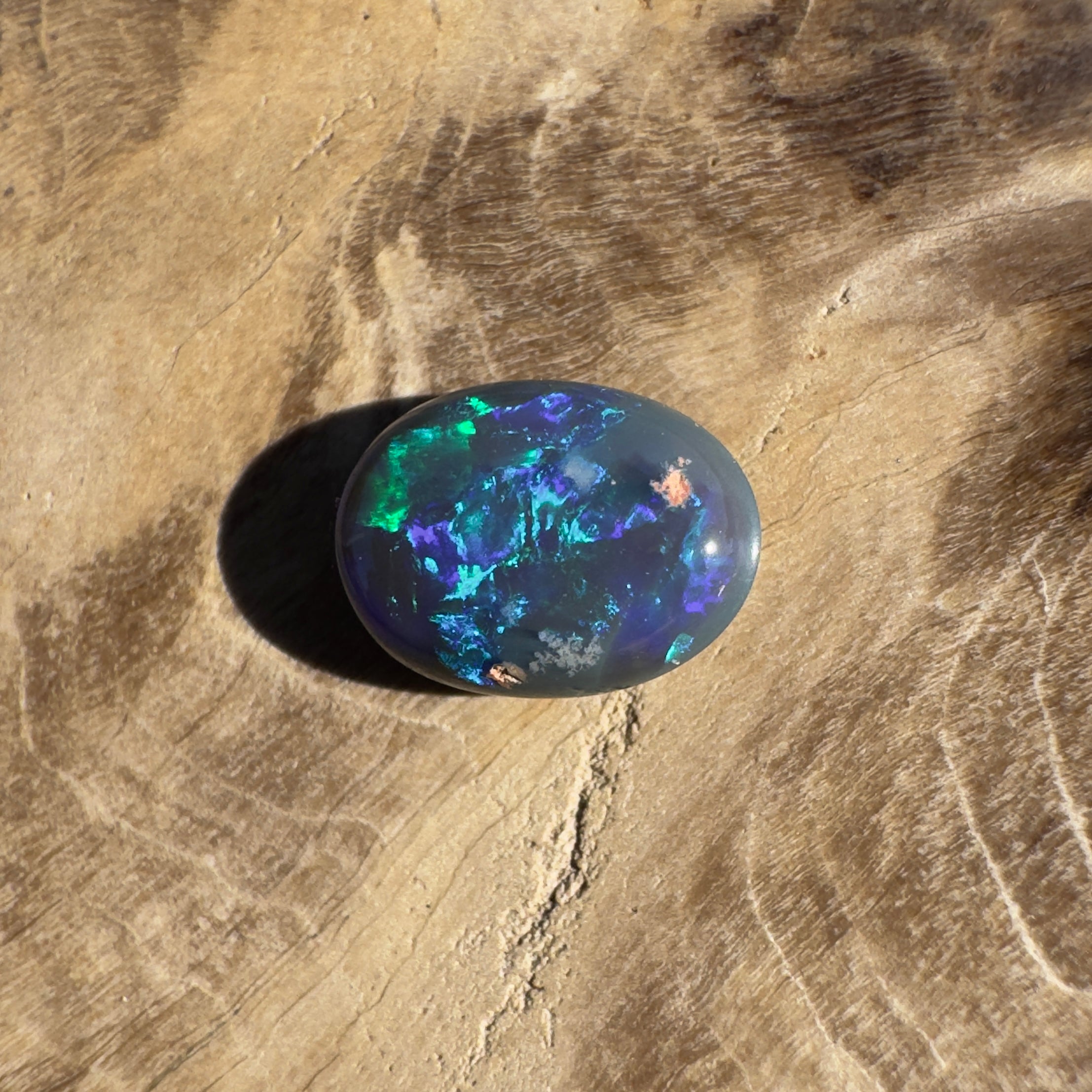 0.5ct Lightning Ridge Black Opal | Solid Australian Opal | Hand-Cut