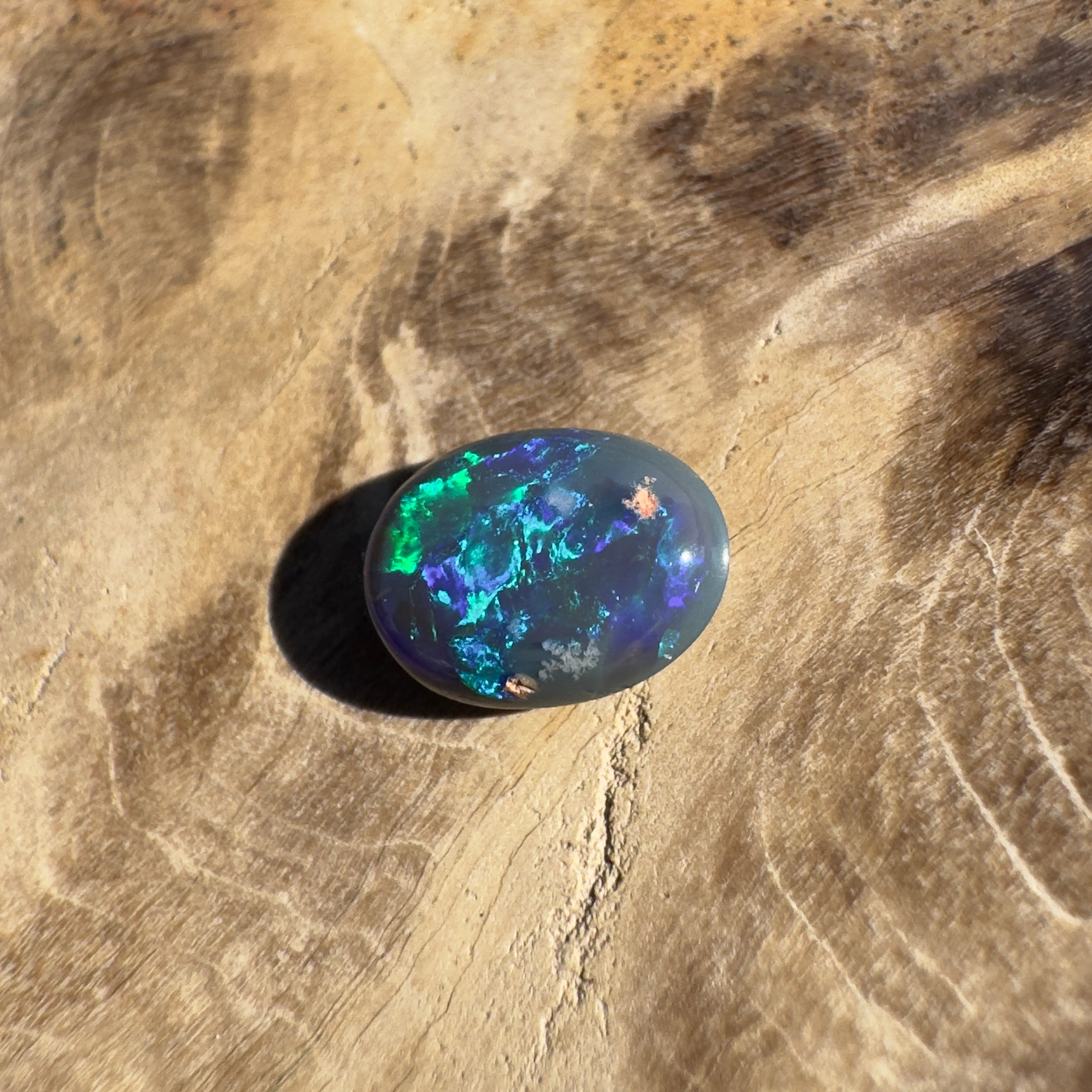 0.5ct Lightning Ridge Black Opal | Solid Australian Opal | Hand-Cut