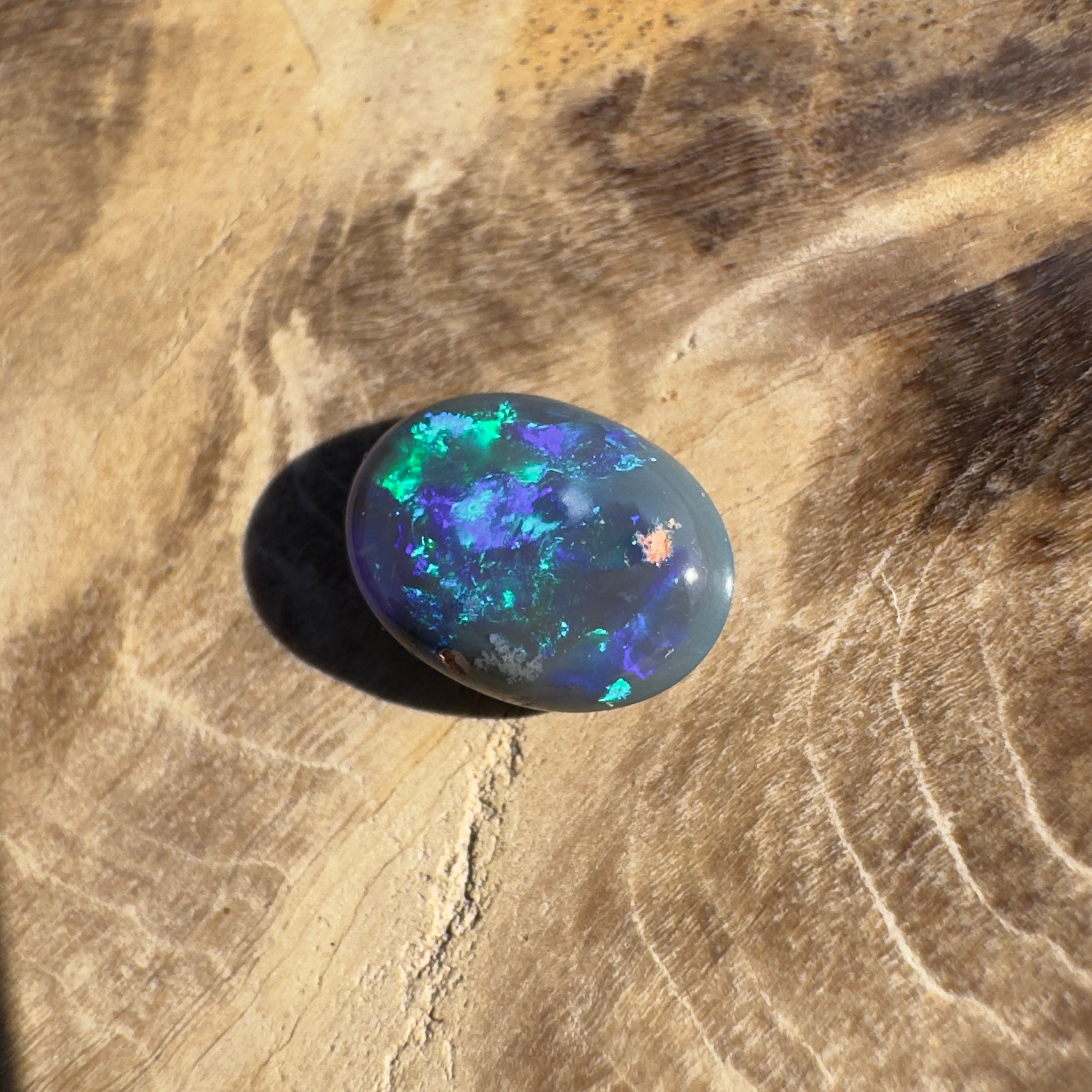 0.5ct Lightning Ridge Black Opal | Solid Australian Opal | Hand-Cut