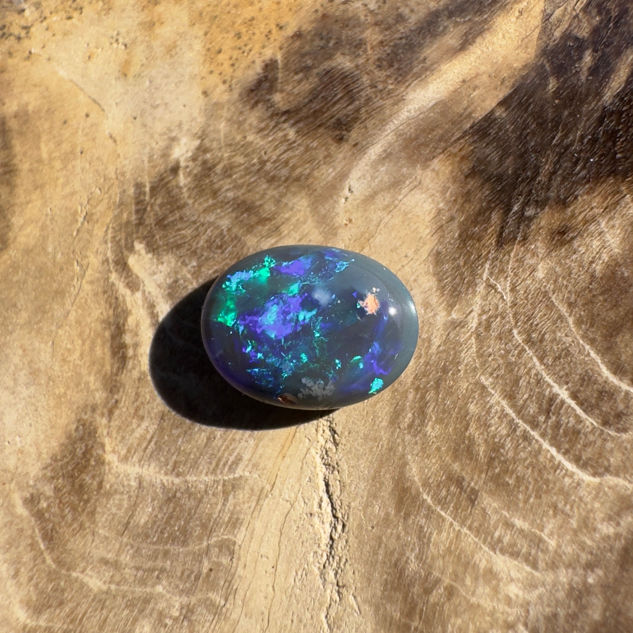 0.5ct Lightning Ridge Black Opal | Solid Australian Opal | Hand-Cut