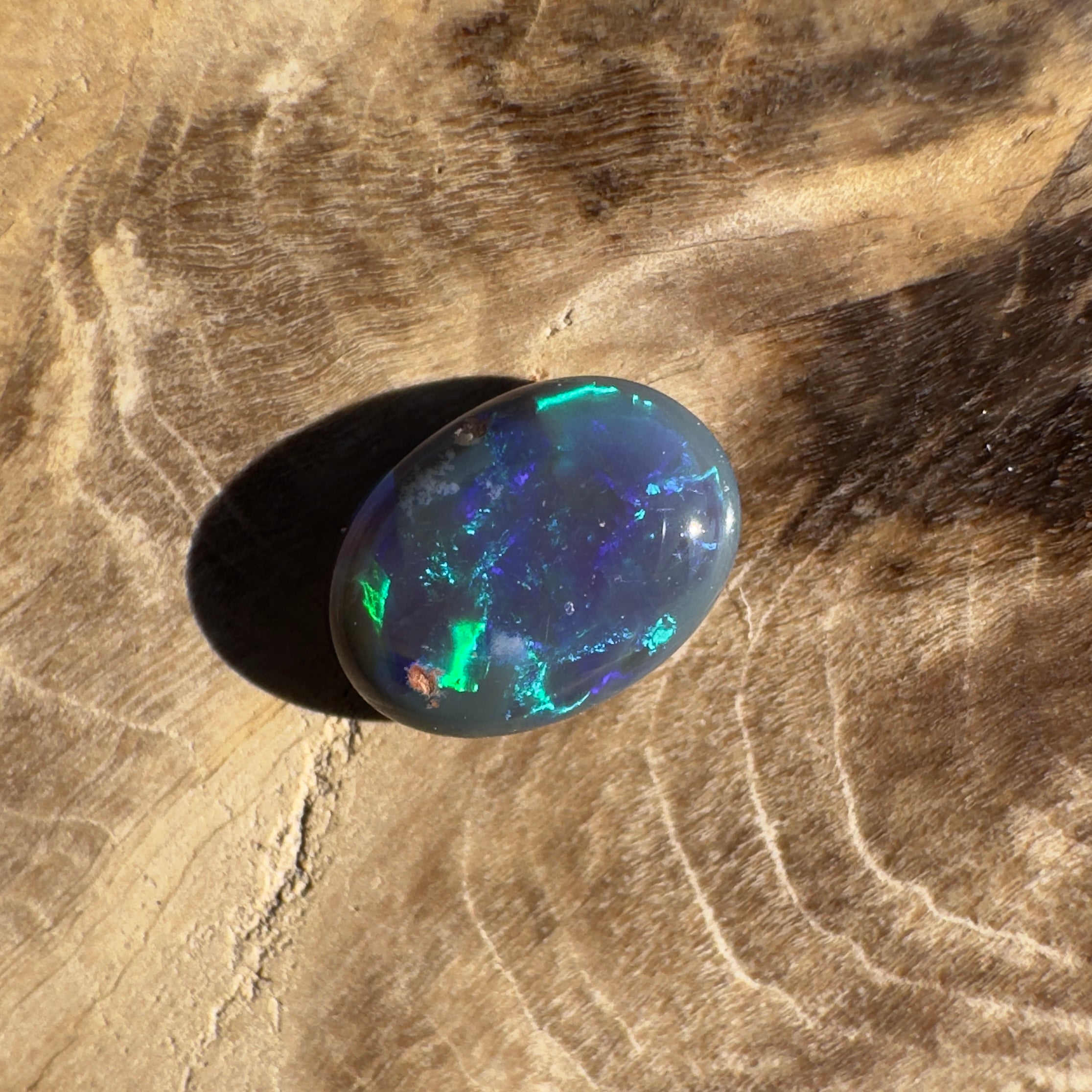 0.5ct Lightning Ridge Black Opal | Solid Australian Opal | Hand-Cut