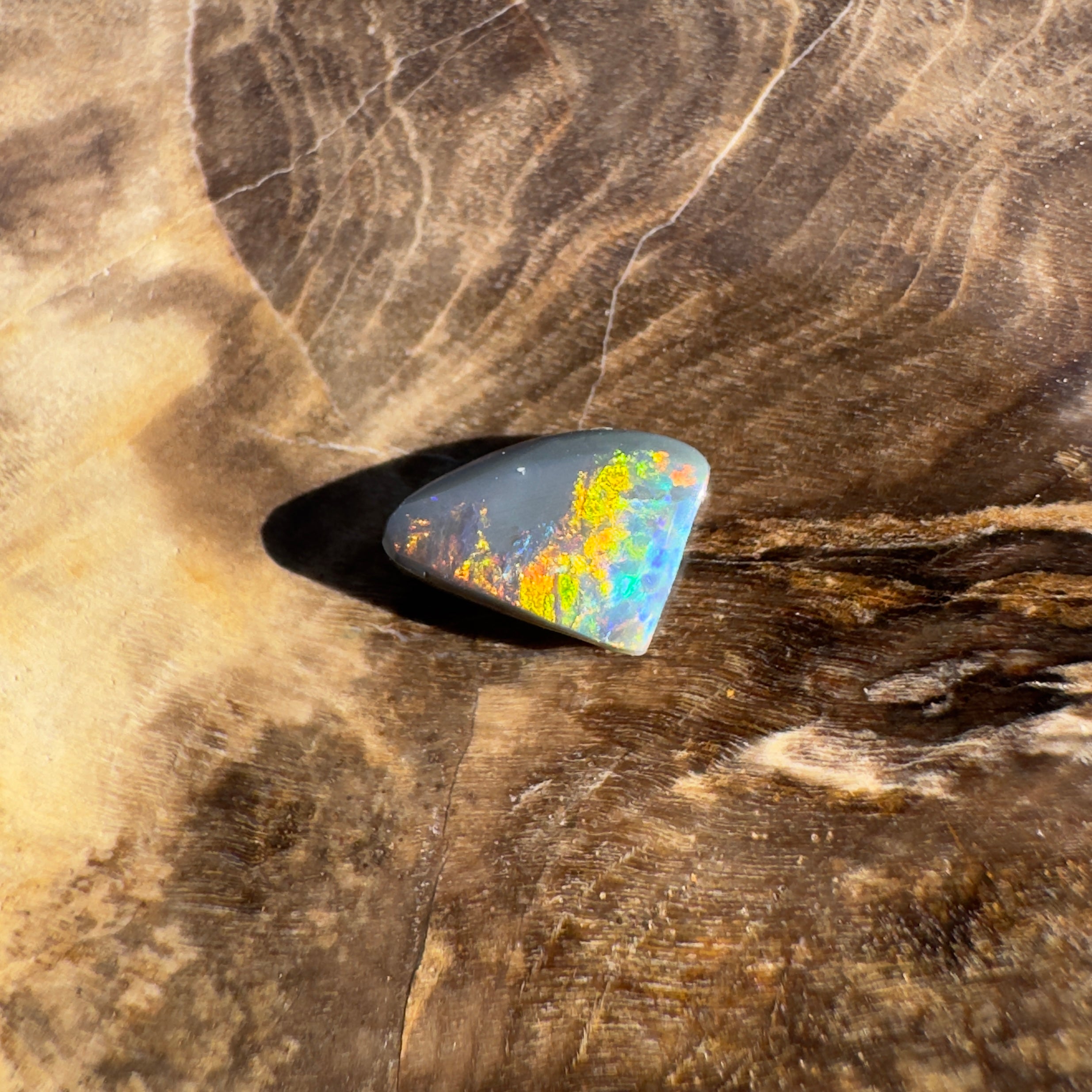 0.6ct Lightning Ridge Semi Black Opal | Solid Australian Opal | Hand-Cut