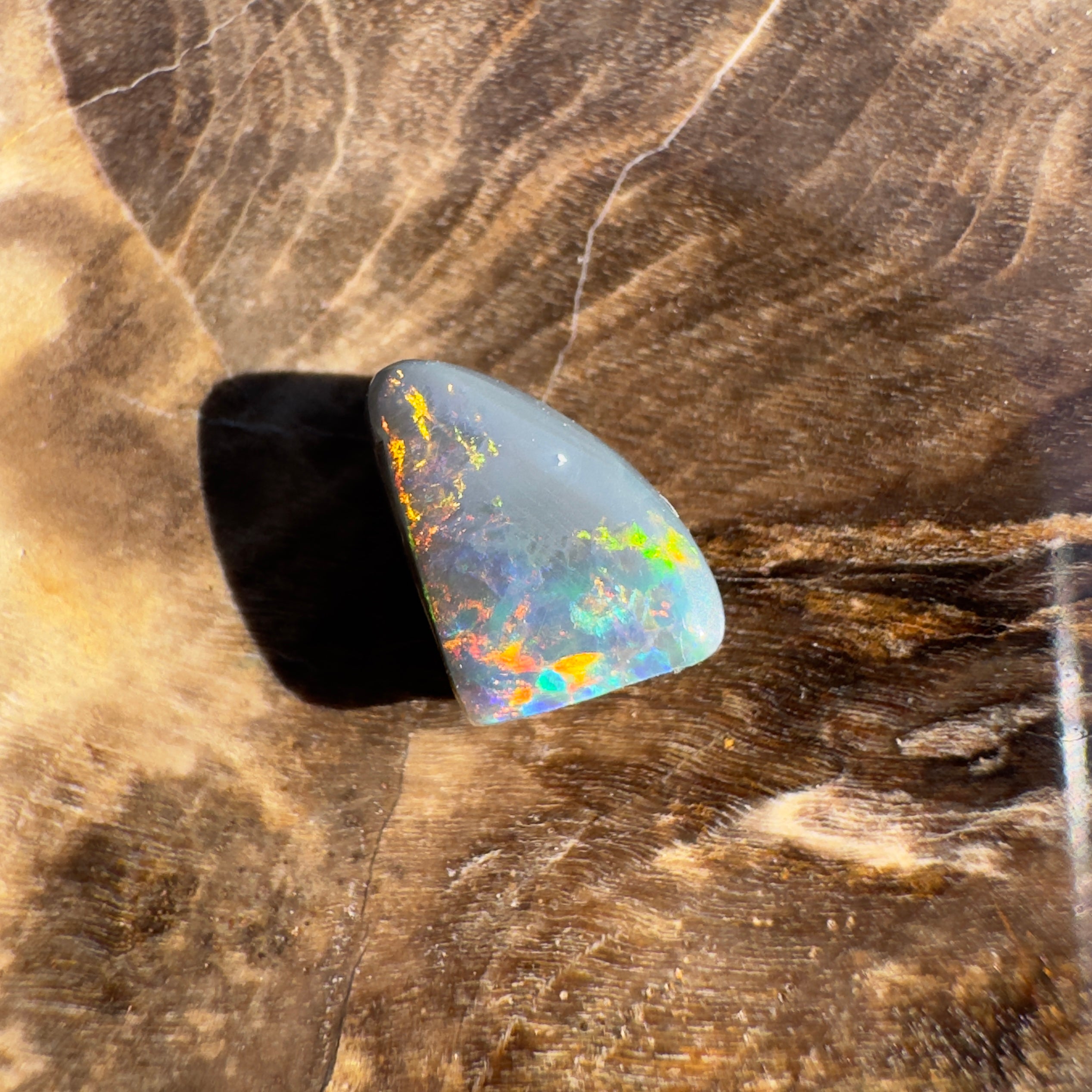 0.6ct Lightning Ridge Semi Black Opal | Solid Australian Opal | Hand-Cut