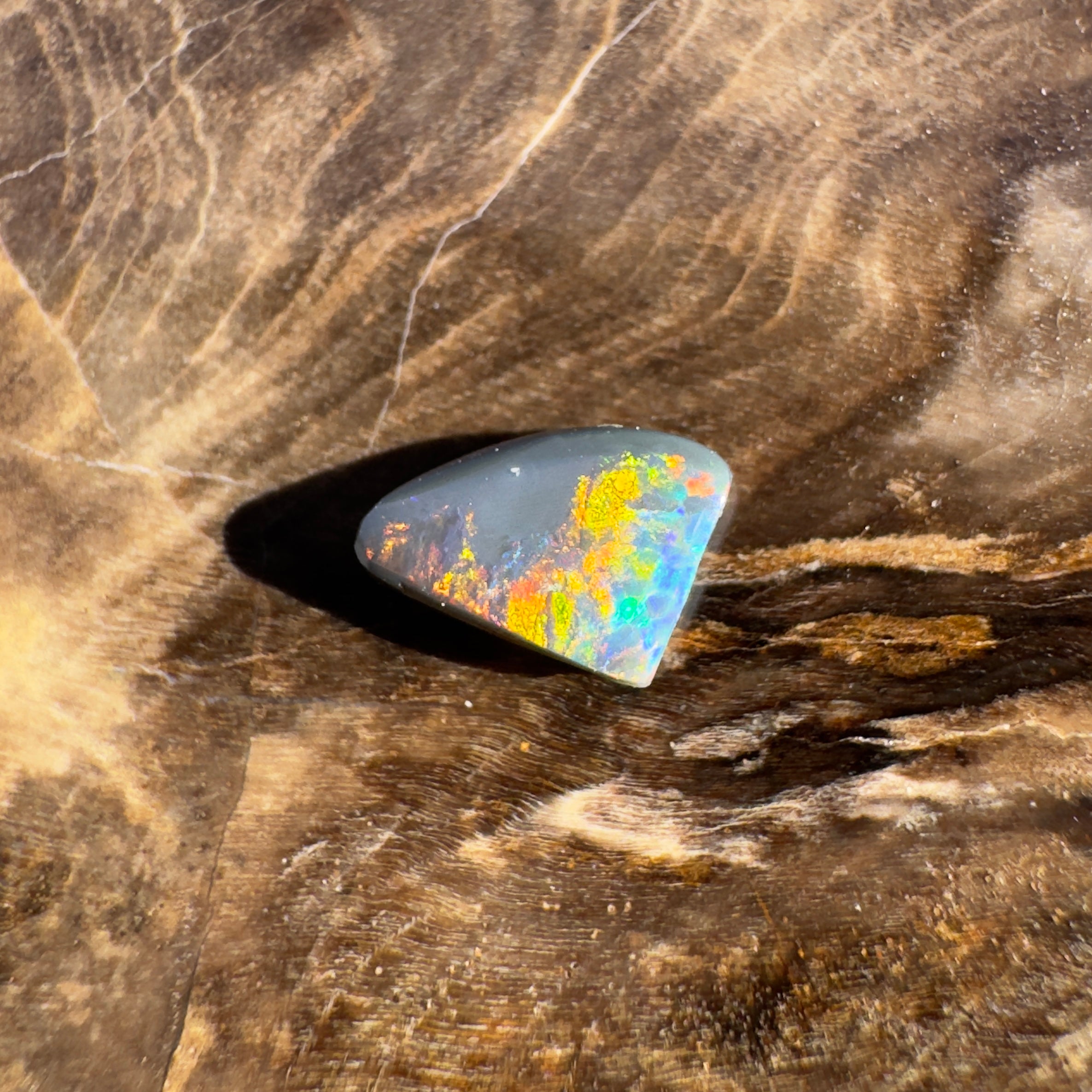 0.6ct Lightning Ridge Semi Black Opal | Solid Australian Opal | Hand-Cut