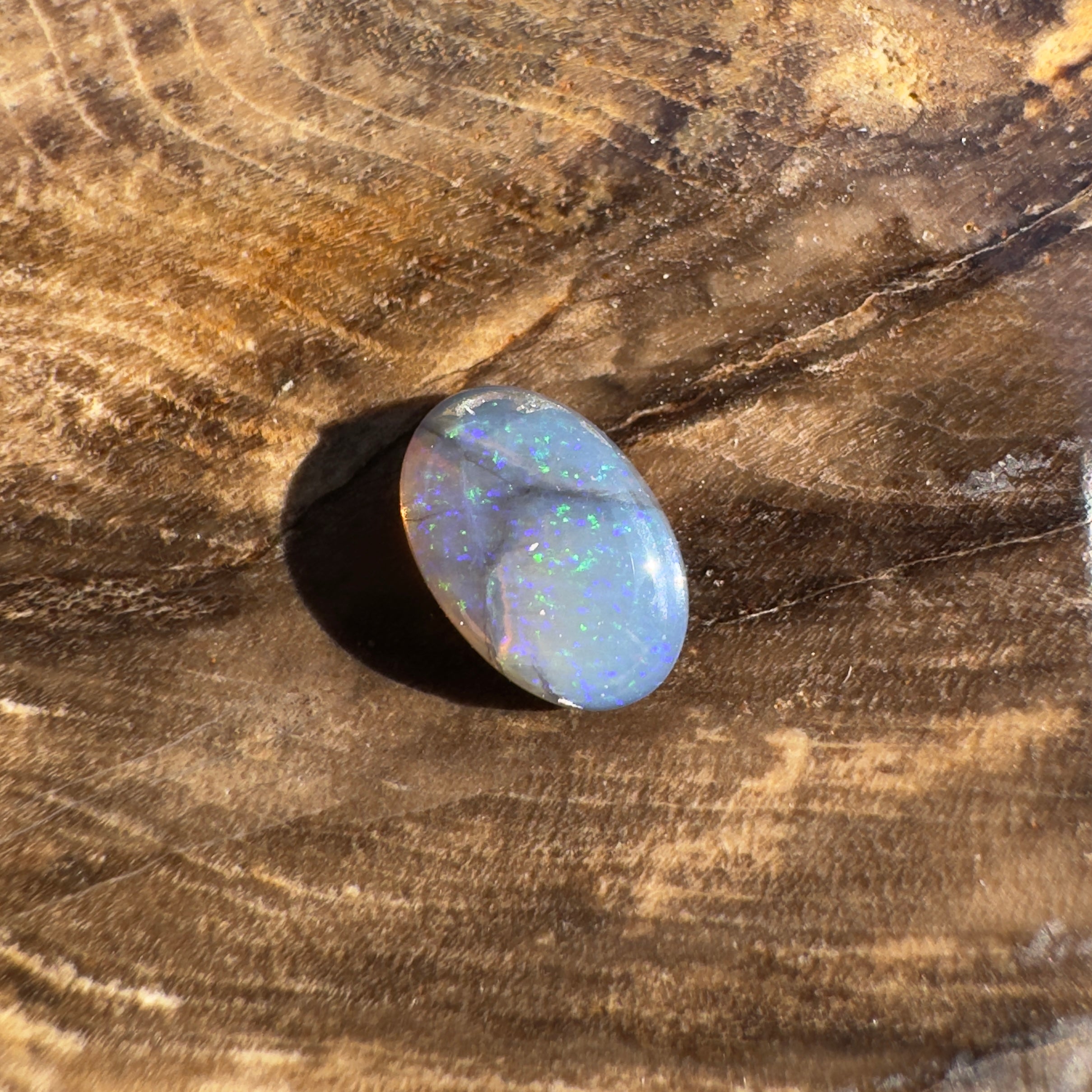 0.5ct Lightning Ridge Dark Crystal | Solid Australian Opal | Hand-Cut