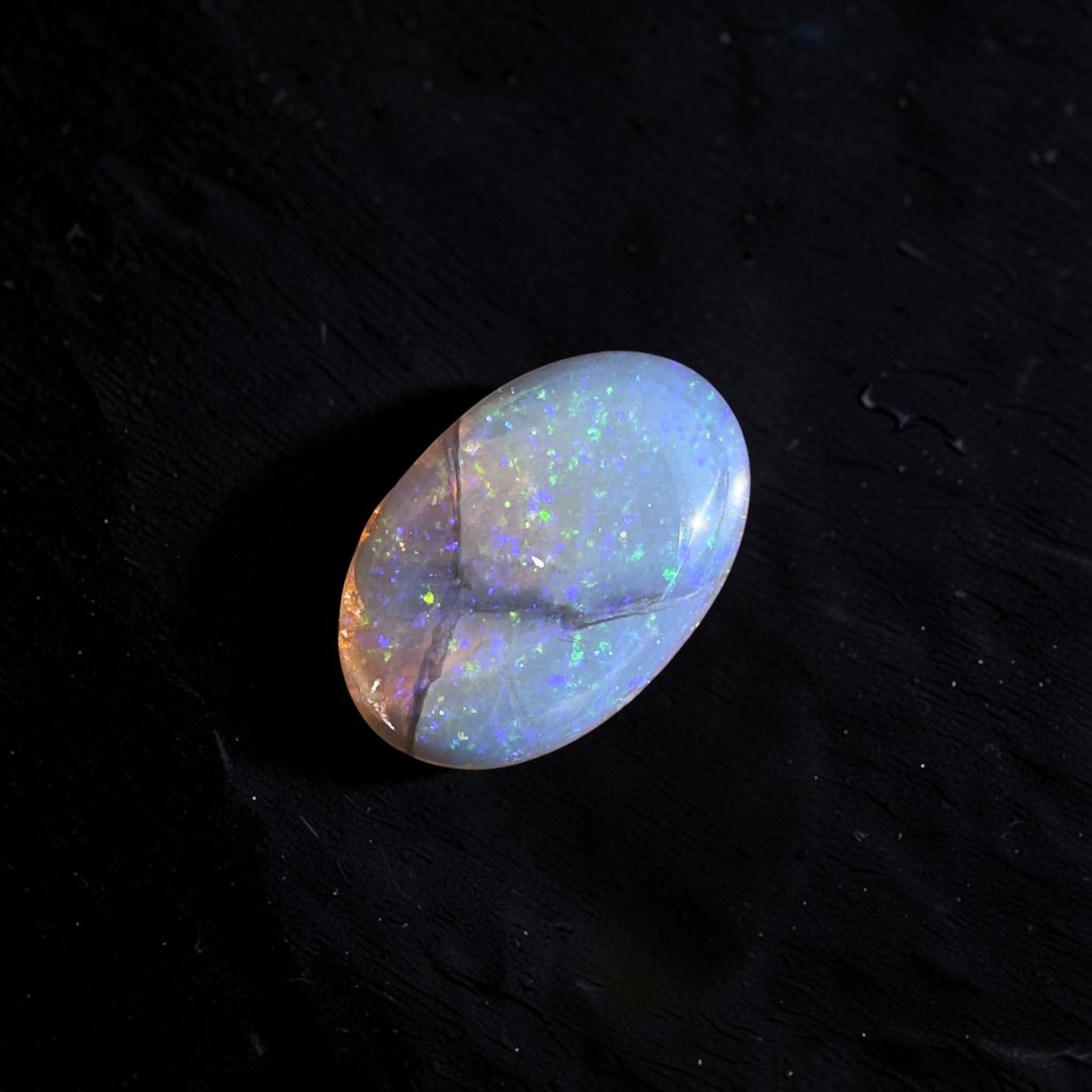 0.5ct Lightning Ridge Dark Crystal | Solid Australian Opal | Hand-Cut
