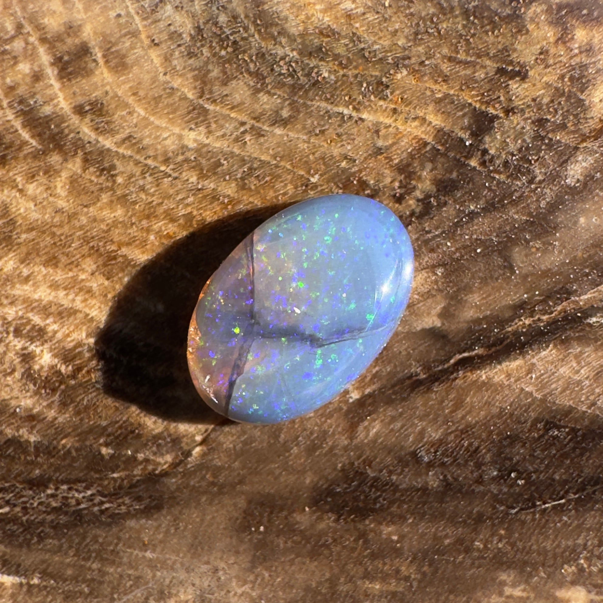 0.5ct Lightning Ridge Dark Crystal | Solid Australian Opal | Hand-Cut