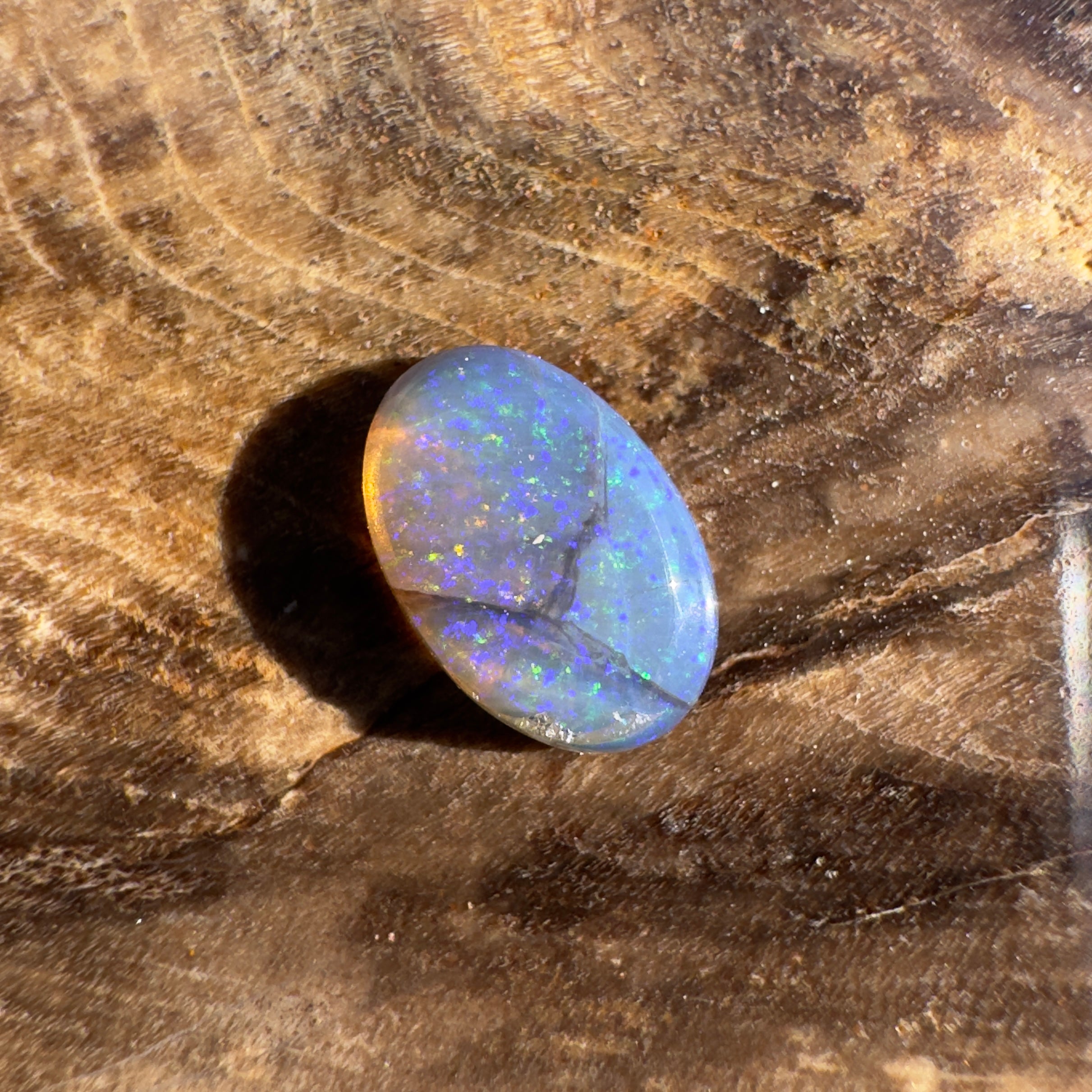 0.5ct Lightning Ridge Dark Crystal | Solid Australian Opal | Hand-Cut