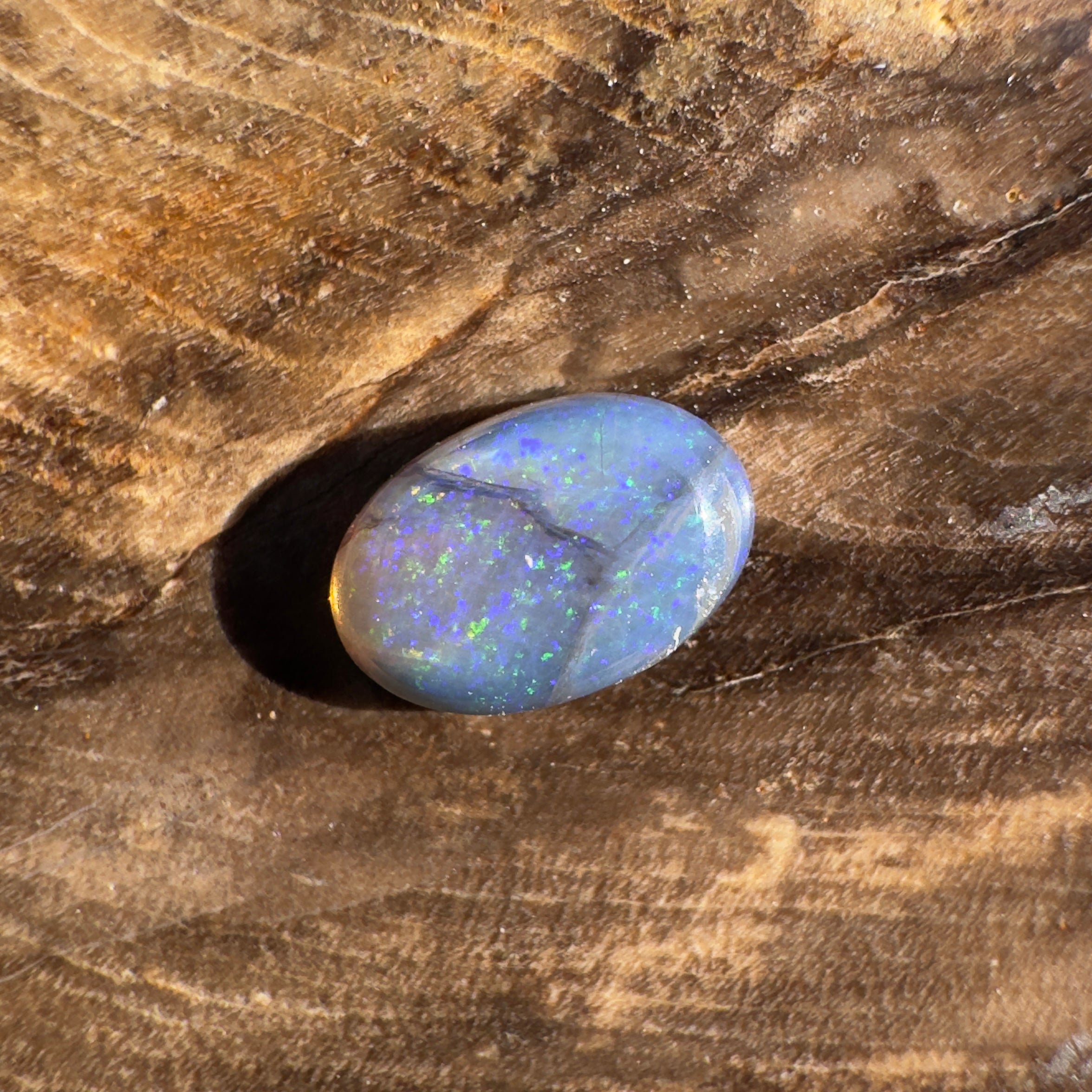 0.5ct Lightning Ridge Dark Crystal | Solid Australian Opal | Hand-Cut