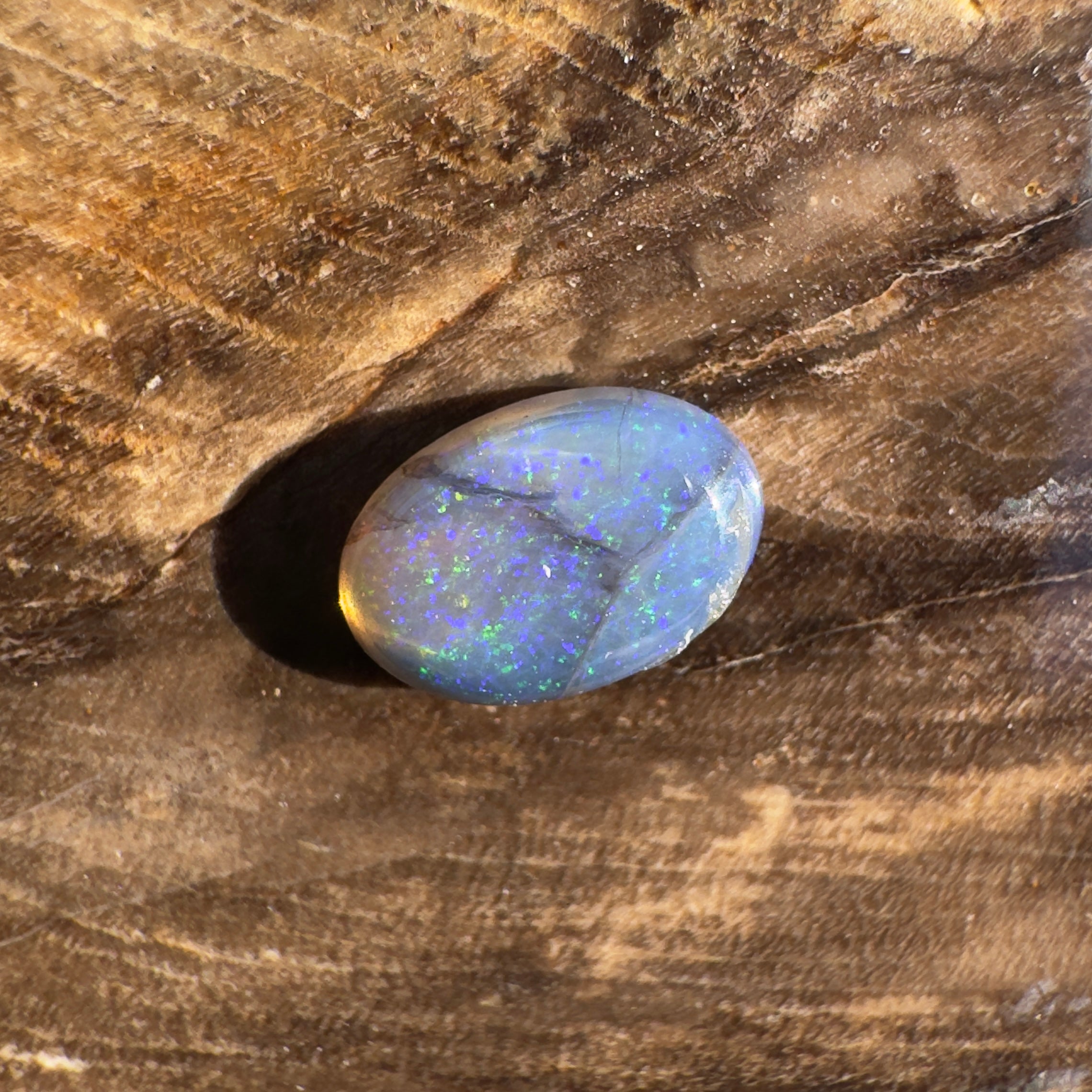 0.5ct Lightning Ridge Dark Crystal | Solid Australian Opal | Hand-Cut