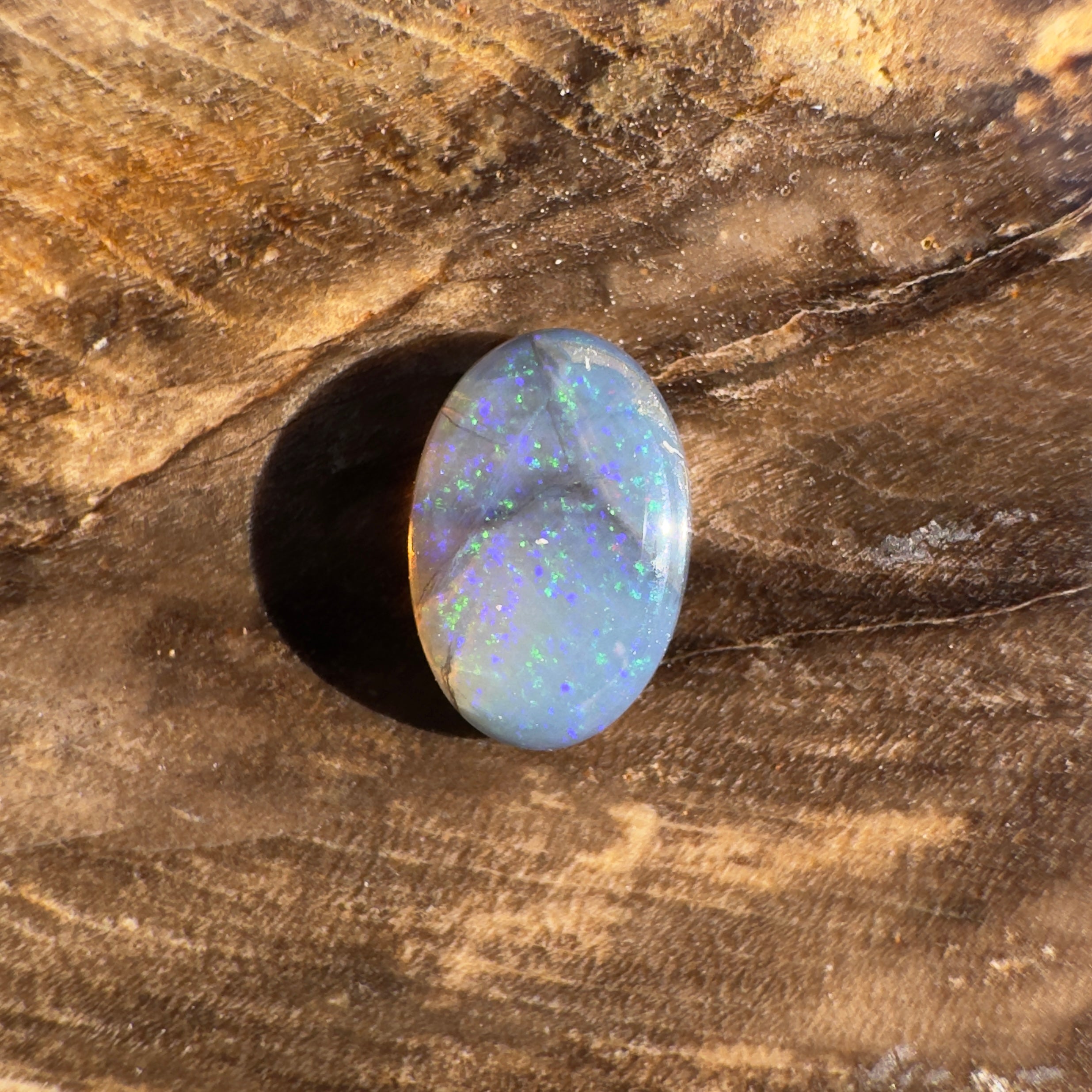 0.5ct Lightning Ridge Dark Crystal | Solid Australian Opal | Hand-Cut