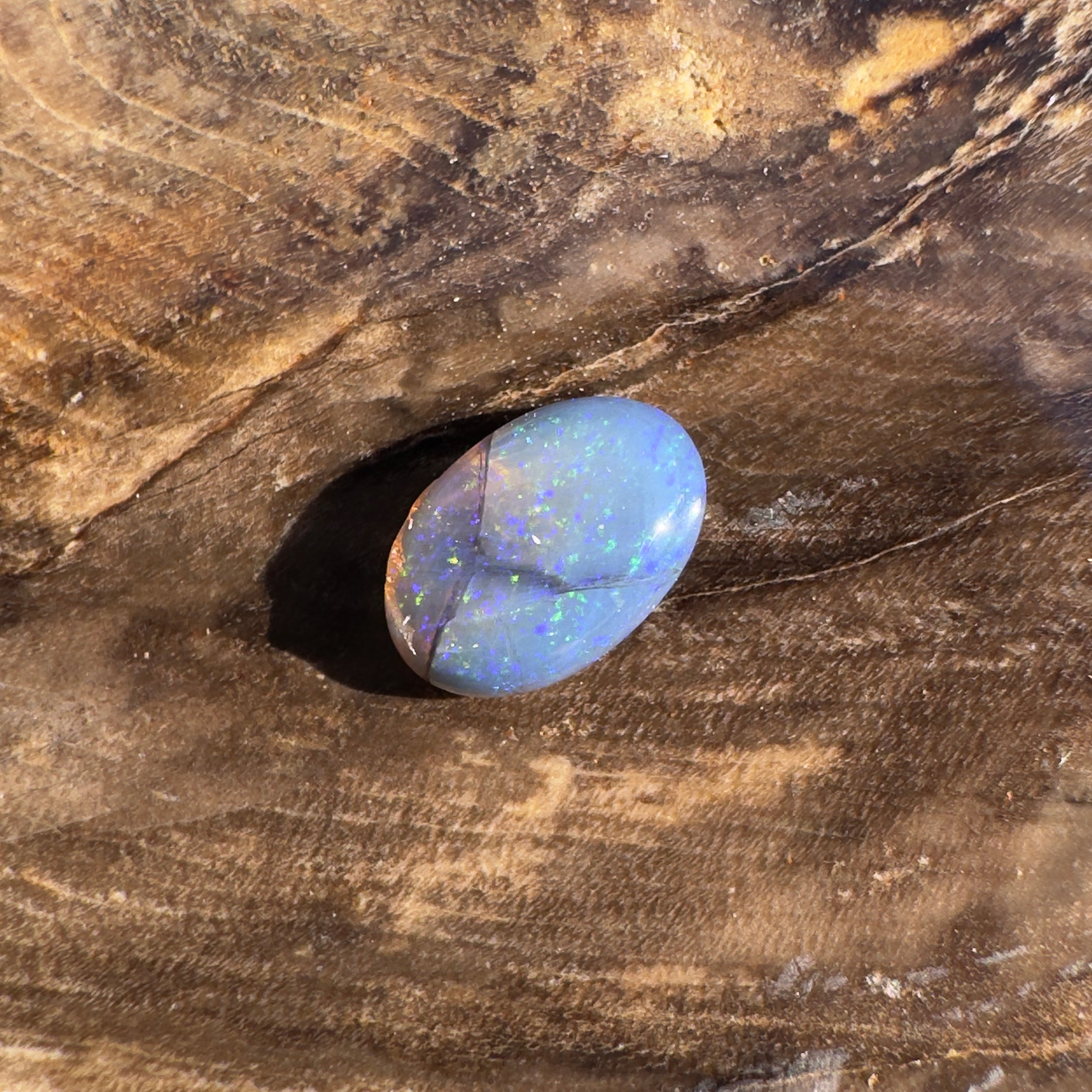 0.5ct Lightning Ridge Dark Crystal | Solid Australian Opal | Hand-Cut