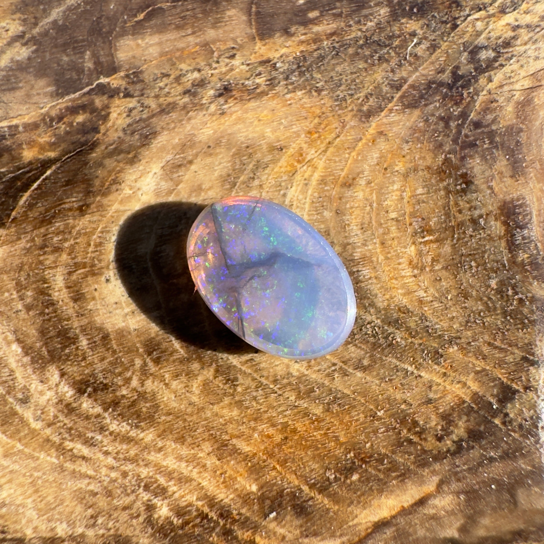 0.5ct Lightning Ridge Dark Crystal | Solid Australian Opal | Hand-Cut