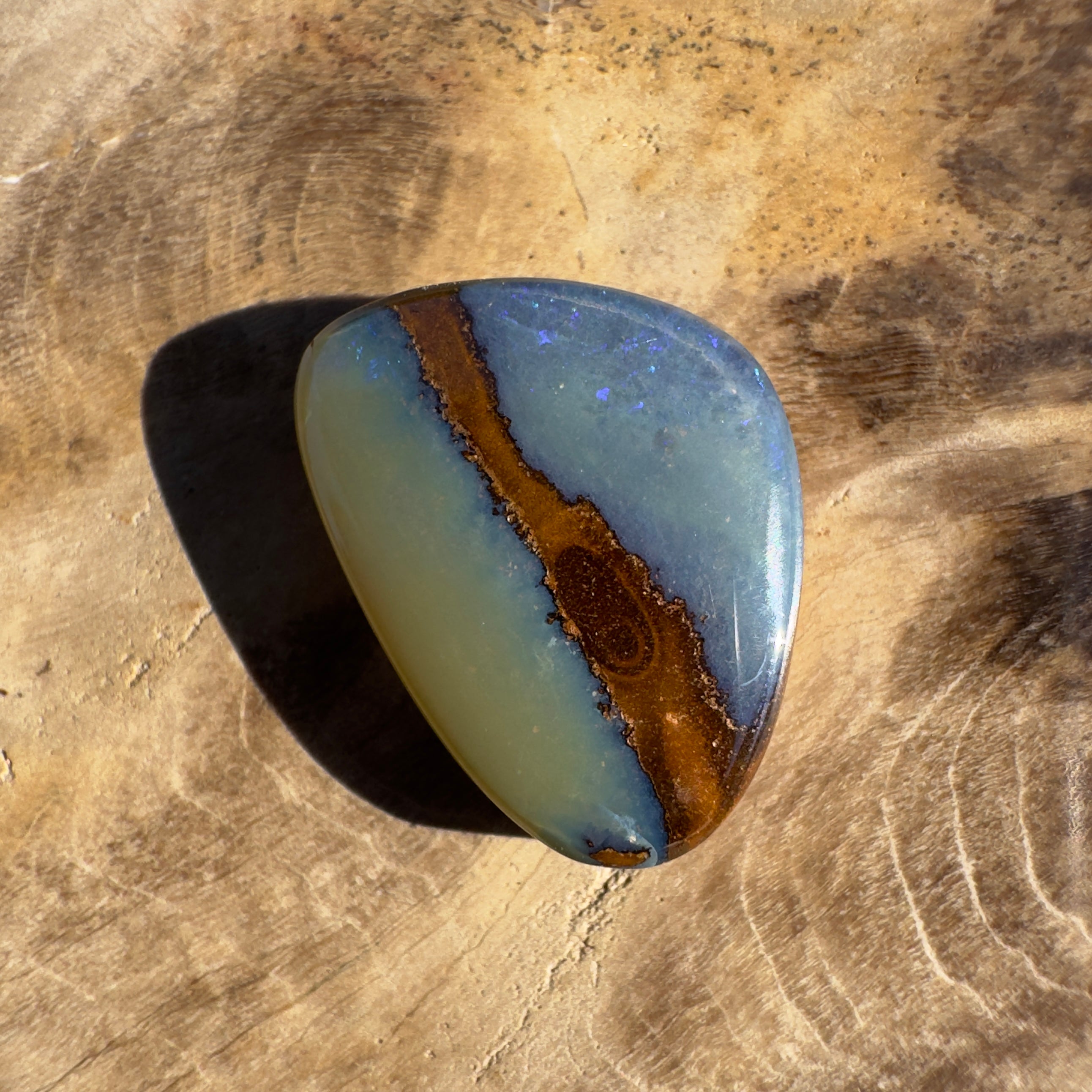 5ct Queensland Boulder Opal | Solid Australian Opal | Hand-Cut