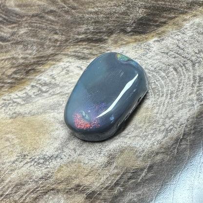 Hand-Cut Solid Lightning Ridge Semi Black Opal 3.2carat