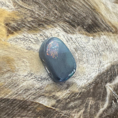 Hand-Cut Solid Lightning Ridge Semi Black Opal 3.2carat