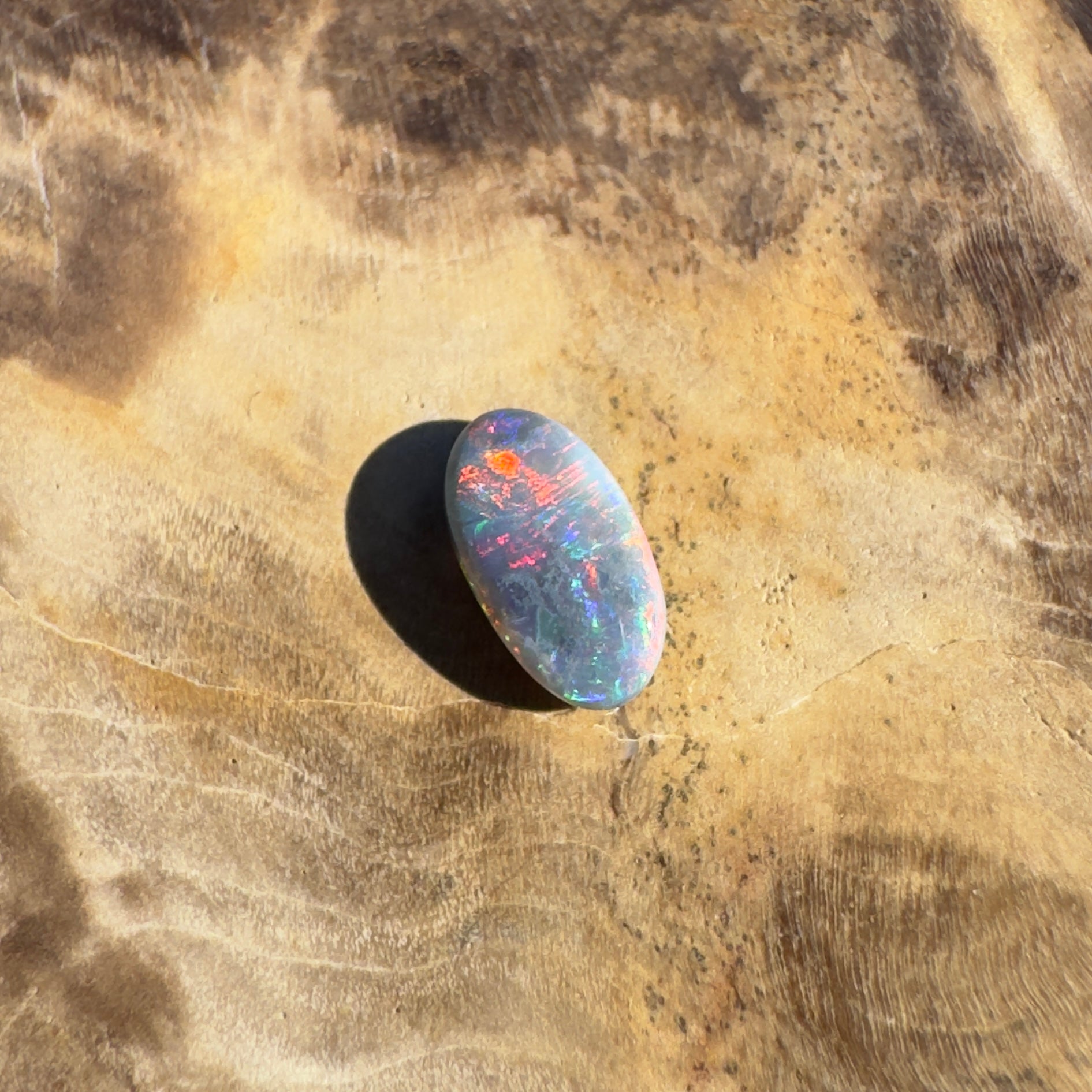 0.2ct Lightning Ridge Semi Black | Solid Australian Opal | Hand-Cut
