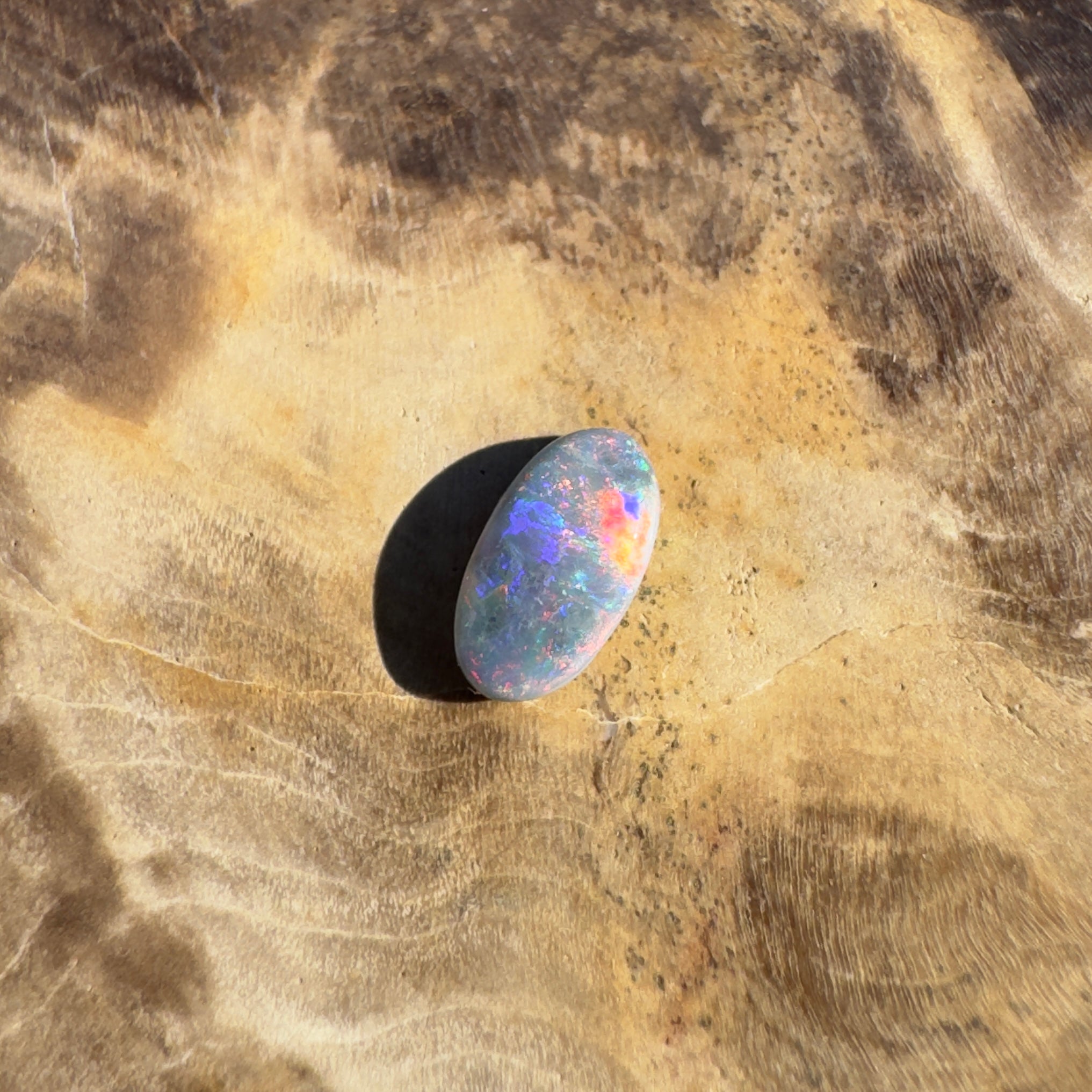 0.2ct Lightning Ridge Semi Black | Solid Australian Opal | Hand-Cut