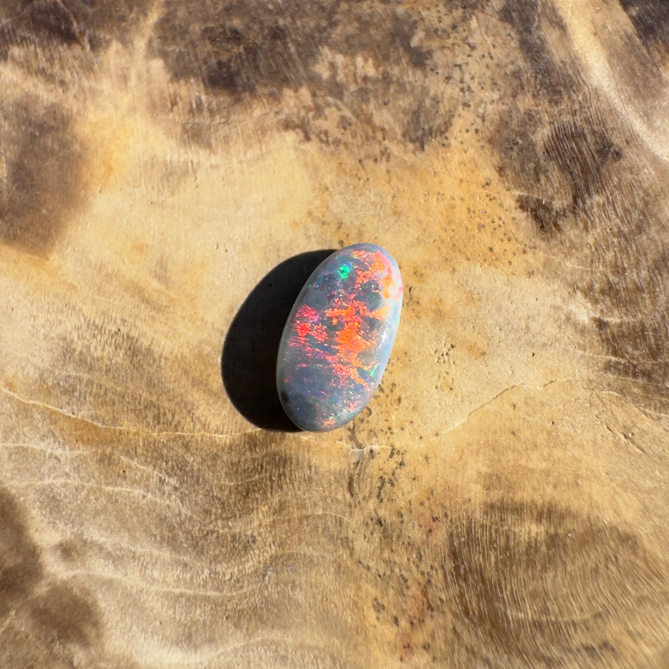 0.2ct Lightning Ridge Semi Black | Solid Australian Opal | Hand-Cut