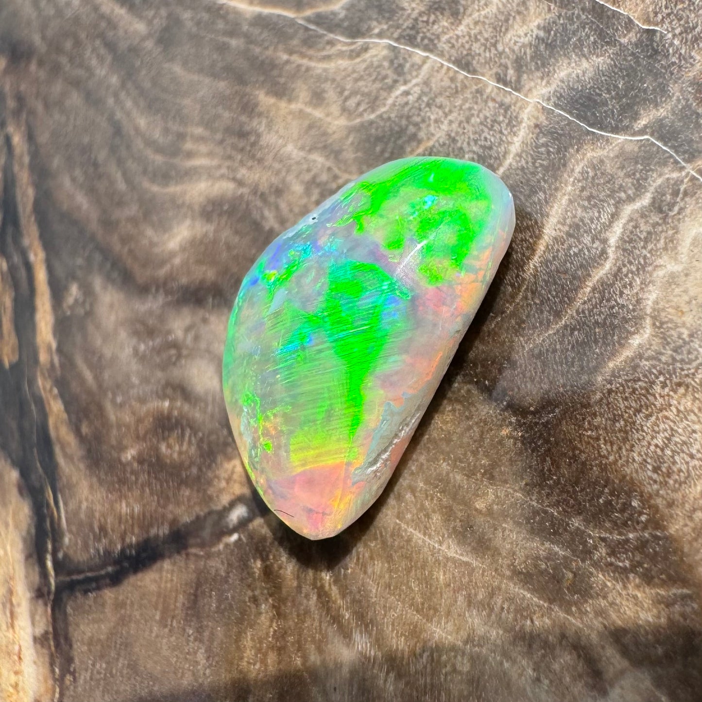 Hand-Cut Solid Lightning Ridge Opal 1.5carat