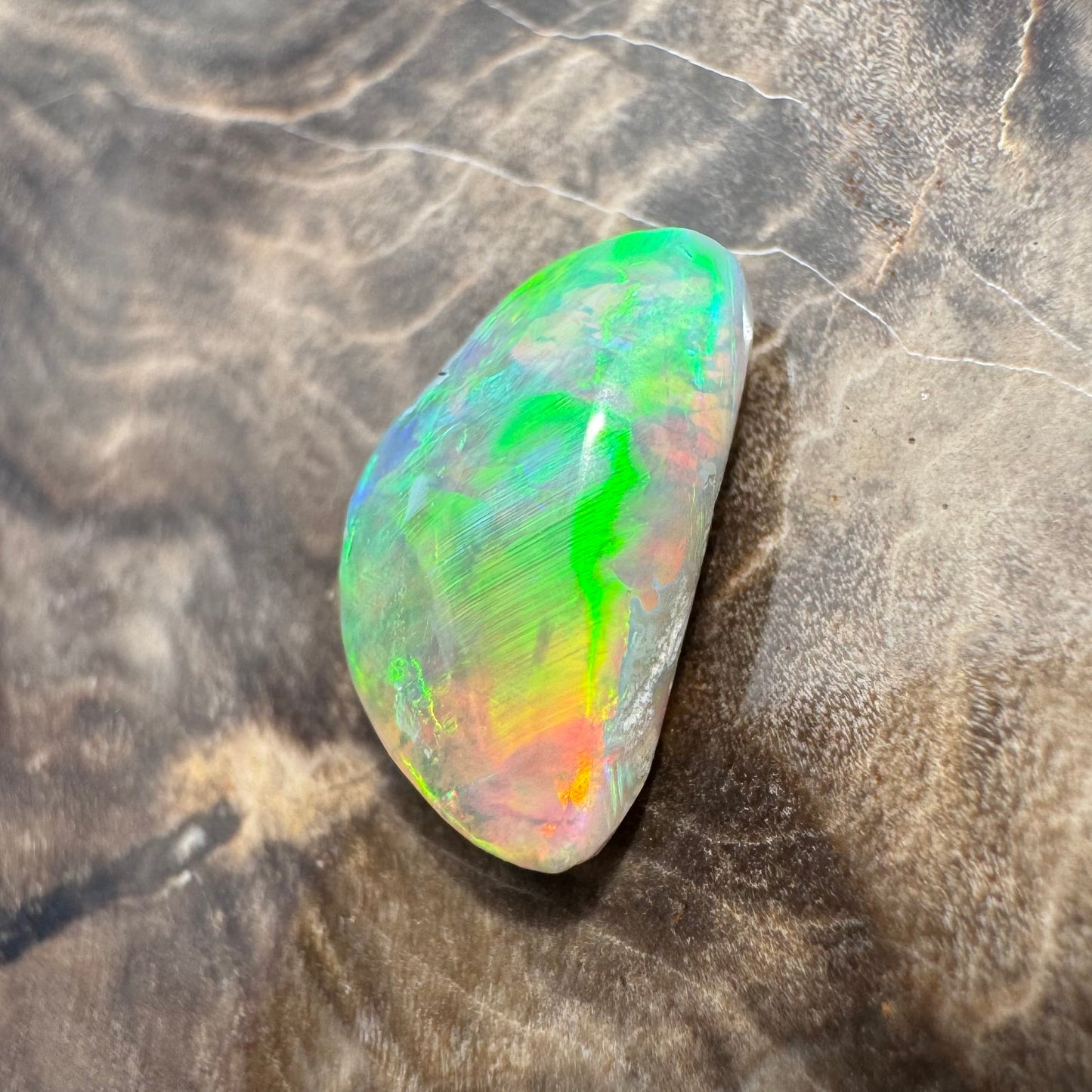 Hand-Cut Solid Lightning Ridge Opal 1.5carat