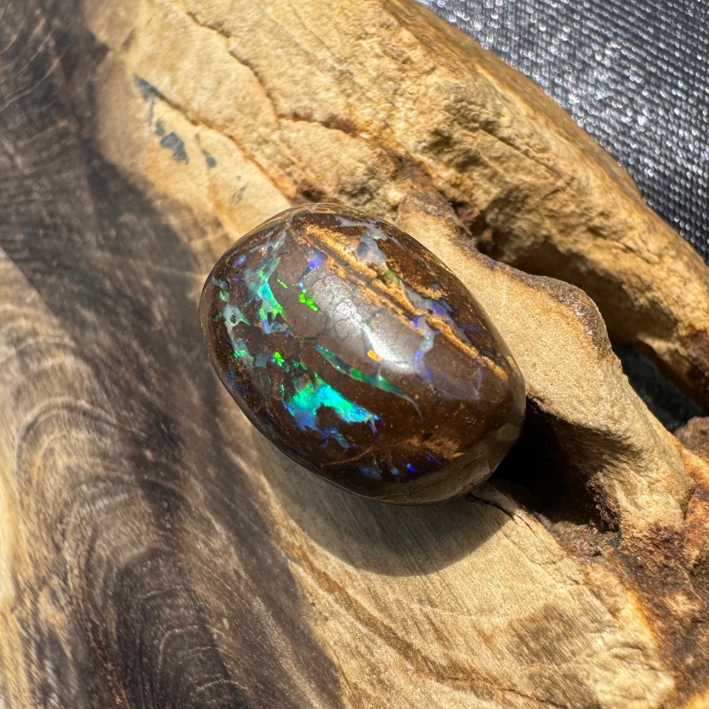 Queensland Boulder Opal 9.5carat Solid Hand-Cut Luxury