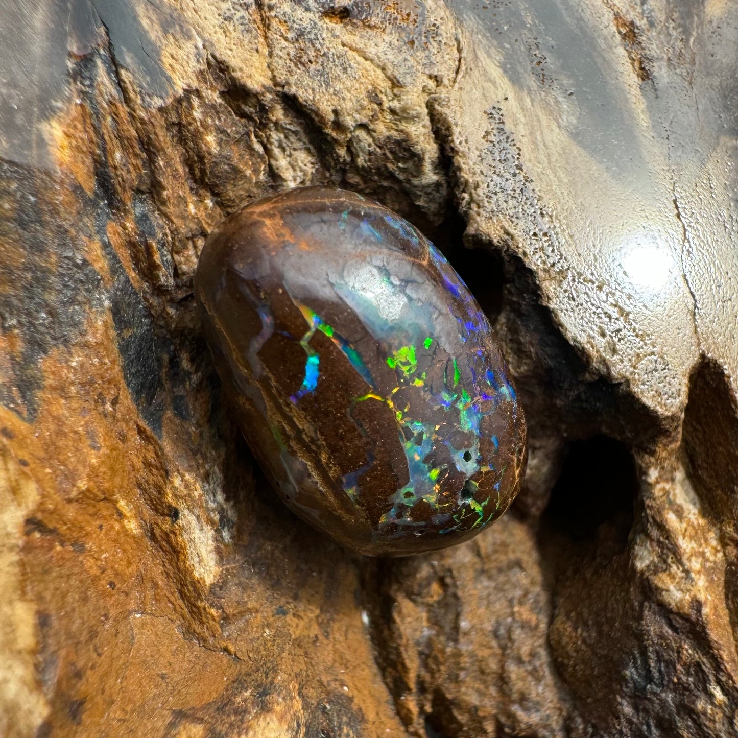 Queensland Boulder Opal 9.5carat Solid Hand-Cut Luxury