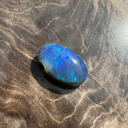 Hand-Cut Solid Lightning Ridge Black Opal 1.1carat