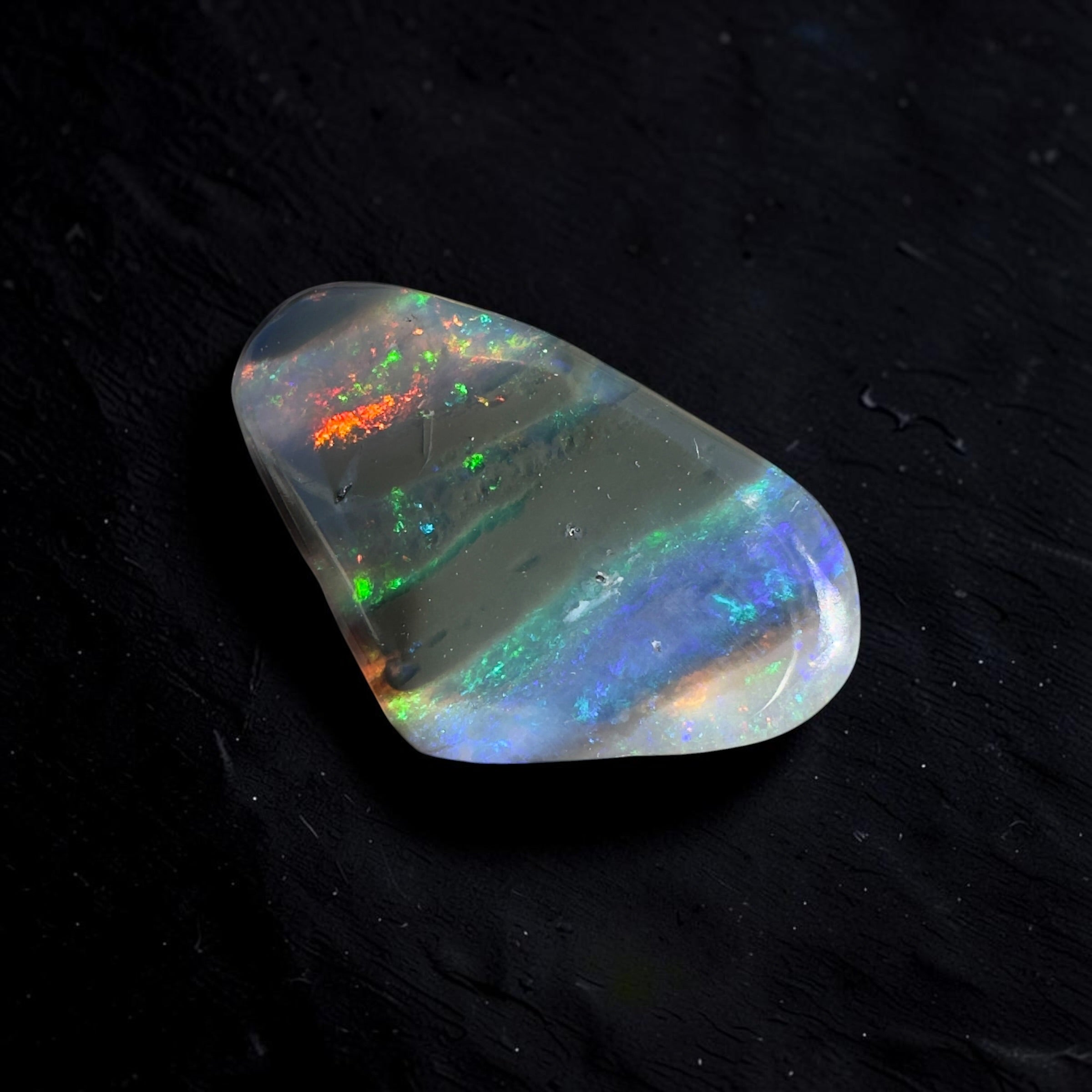 5ct Lightning Ridge Black Opal | Solid Australian Opal | Hand-Cut