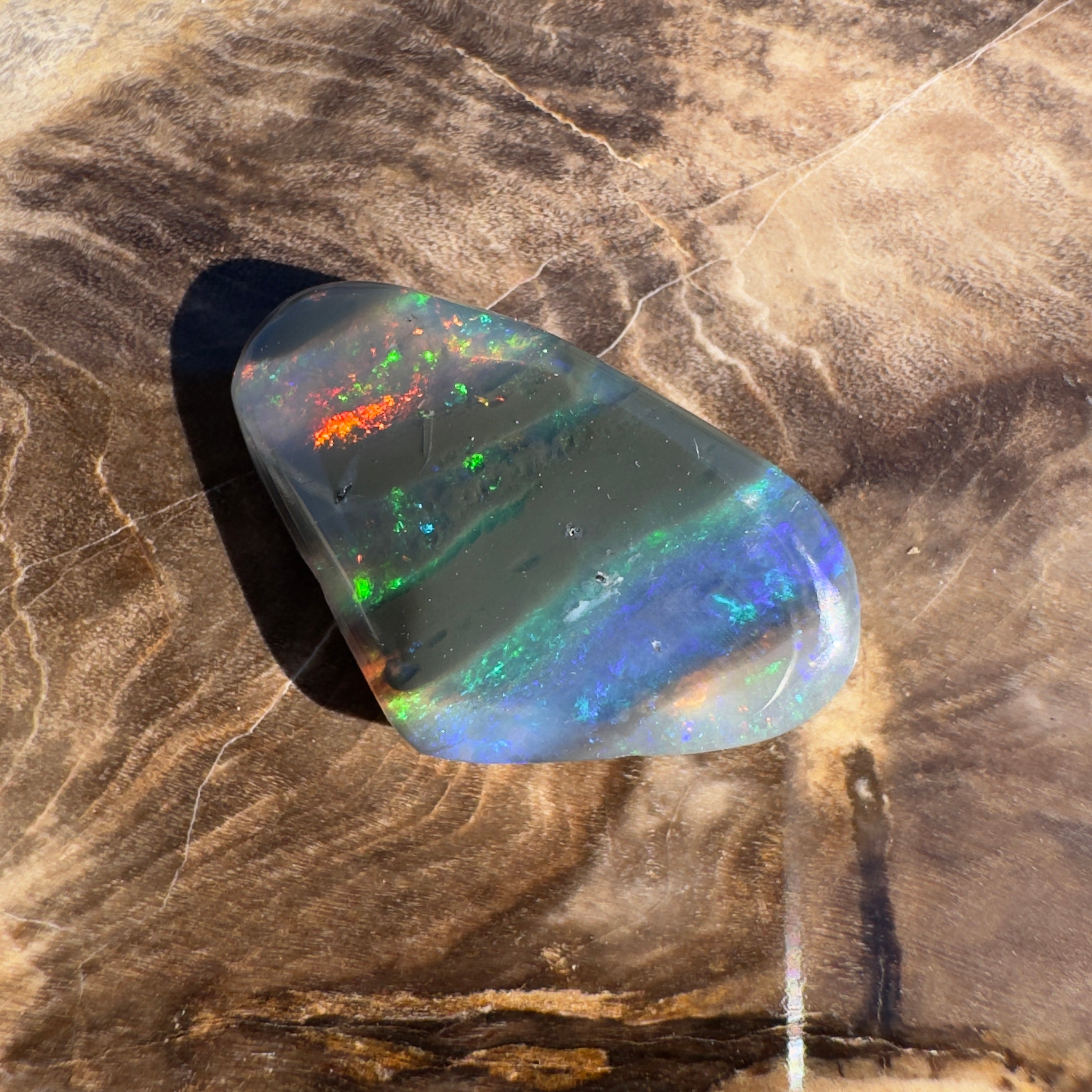 5ct Lightning Ridge Black Opal | Solid Australian Opal | Hand-Cut