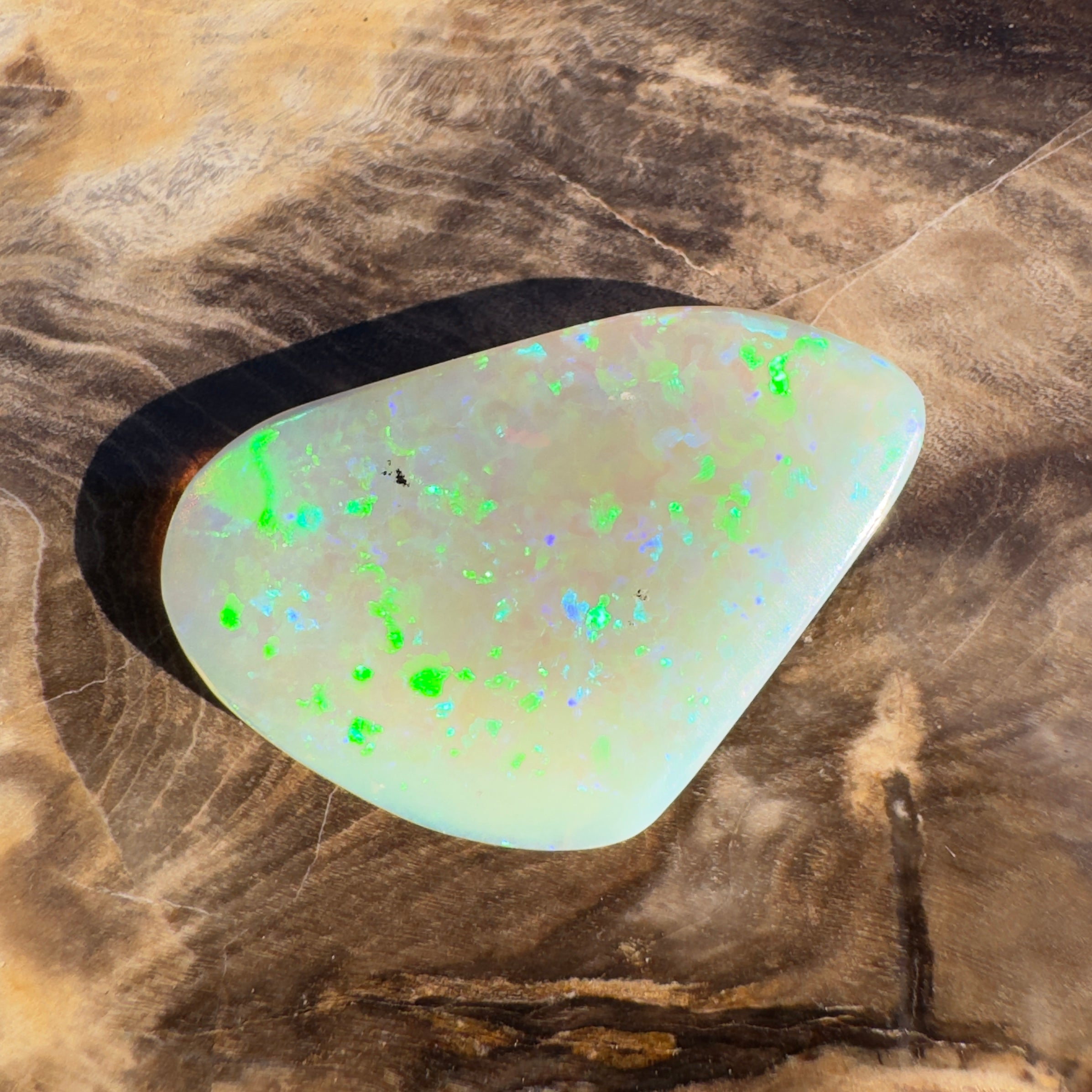 8.4ct Coober Pedy Dark Crystal | Solid Australian Opal | Hand-Cut