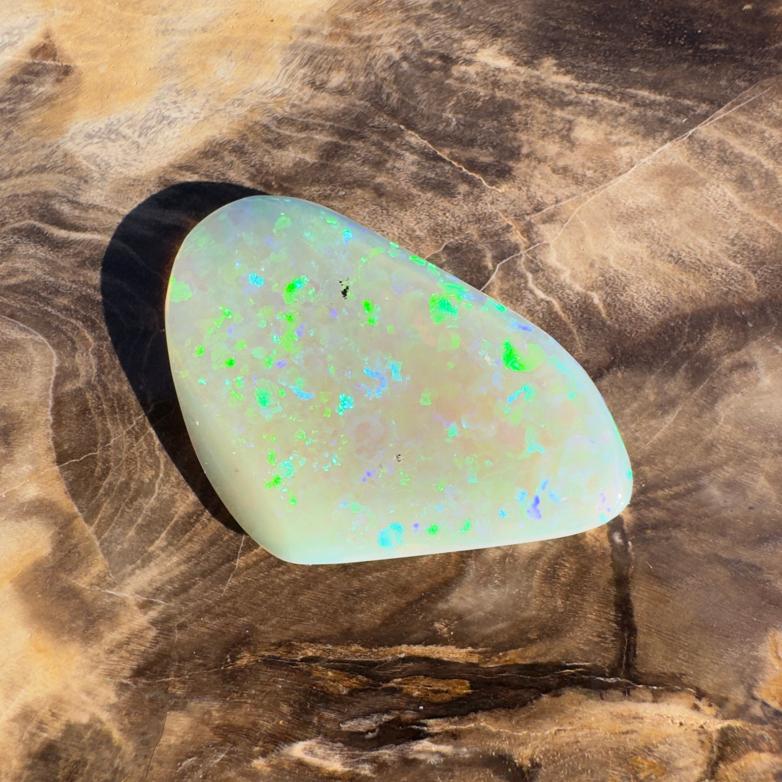 8.4ct Coober Pedy Dark Crystal | Solid Australian Opal | Hand-Cut