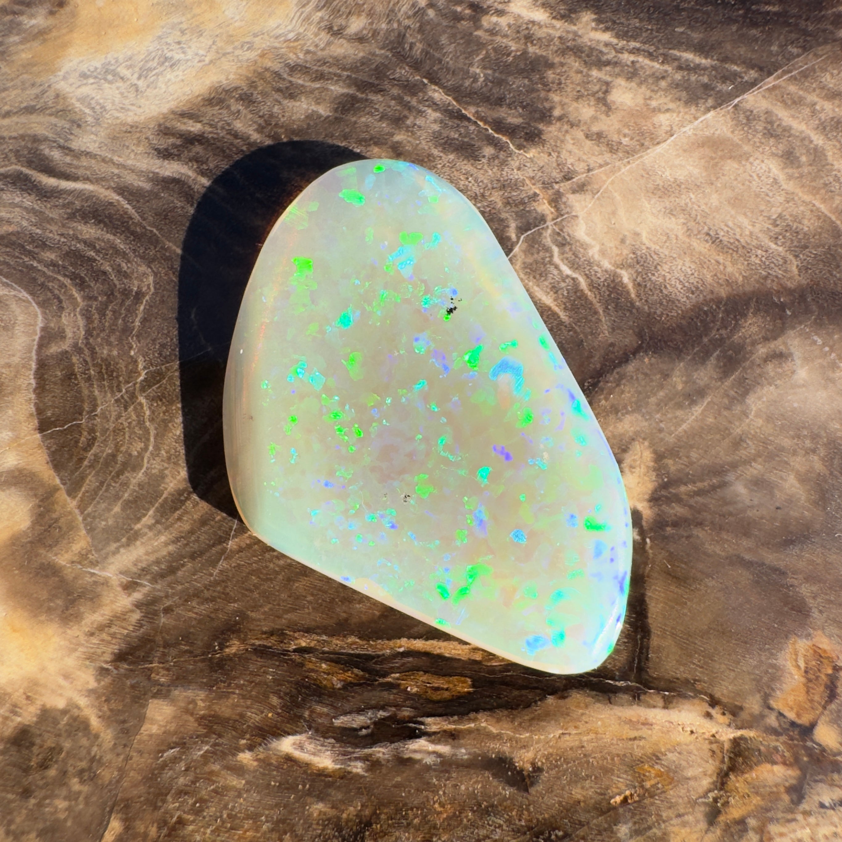 8.4ct Coober Pedy Dark Crystal | Solid Australian Opal | Hand-Cut