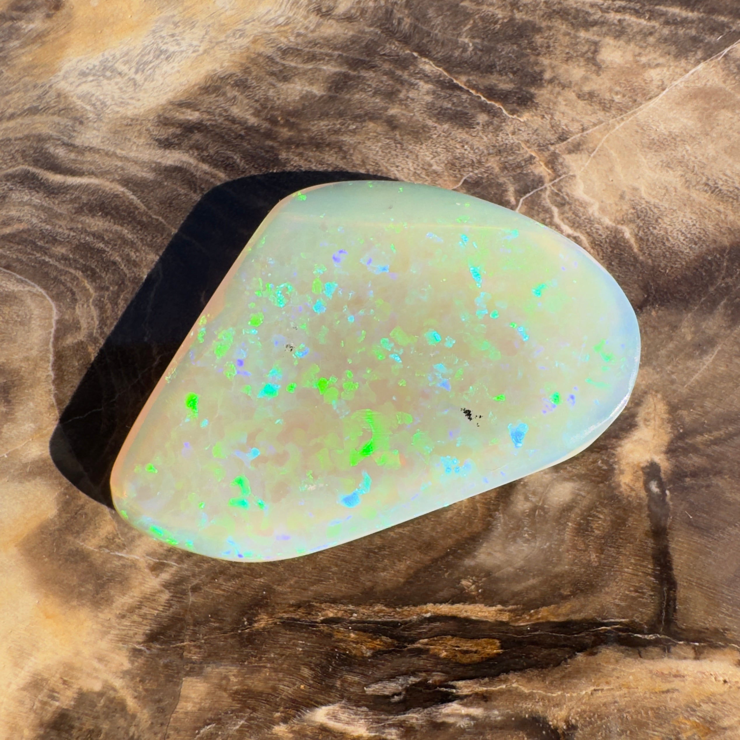 8.4ct Coober Pedy Dark Crystal | Solid Australian Opal | Hand-Cut
