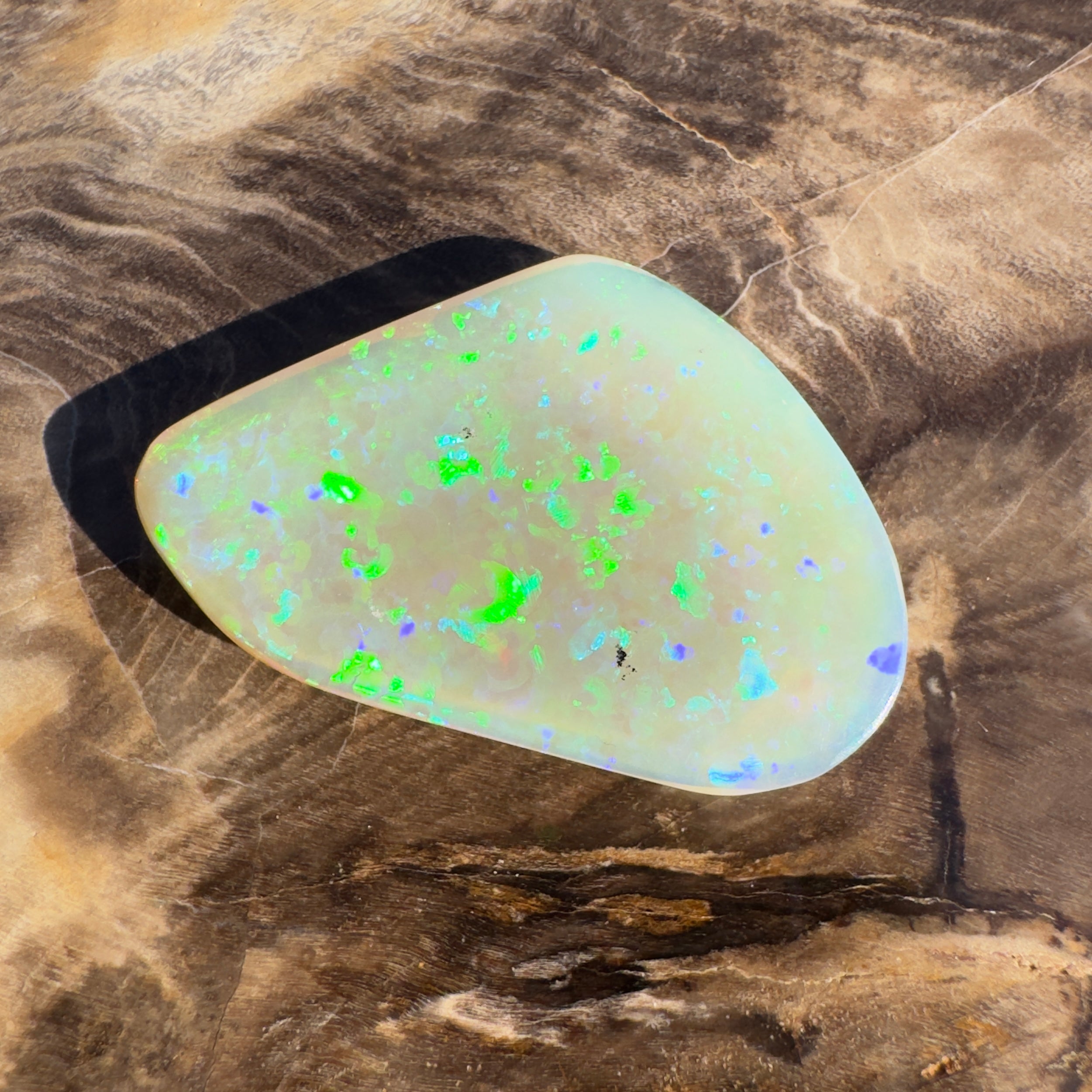 8.4ct Coober Pedy Dark Crystal | Solid Australian Opal | Hand-Cut