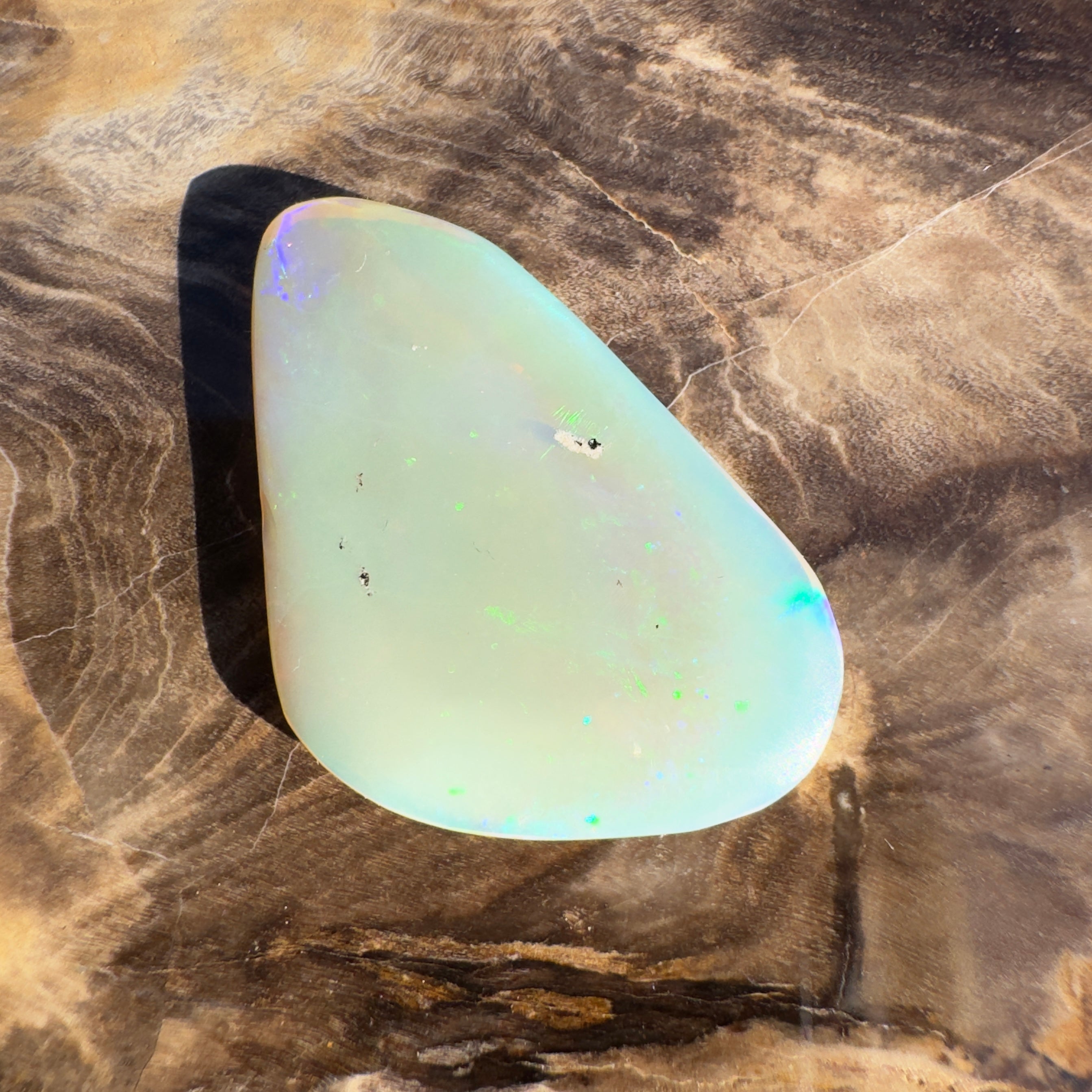 8.4ct Coober Pedy Dark Crystal | Solid Australian Opal | Hand-Cut
