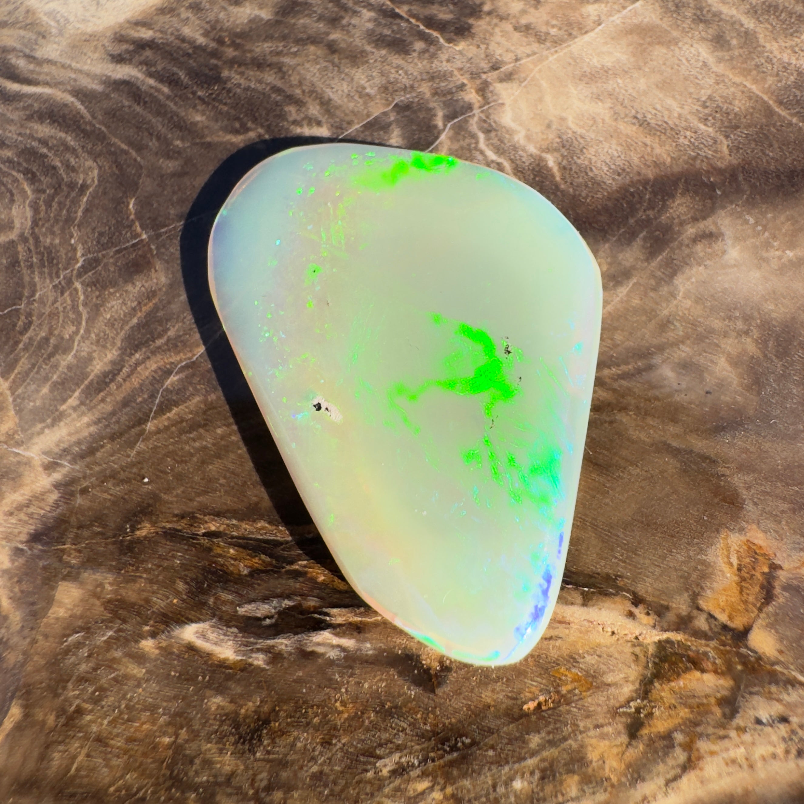 8.4ct Coober Pedy Dark Crystal | Solid Australian Opal | Hand-Cut