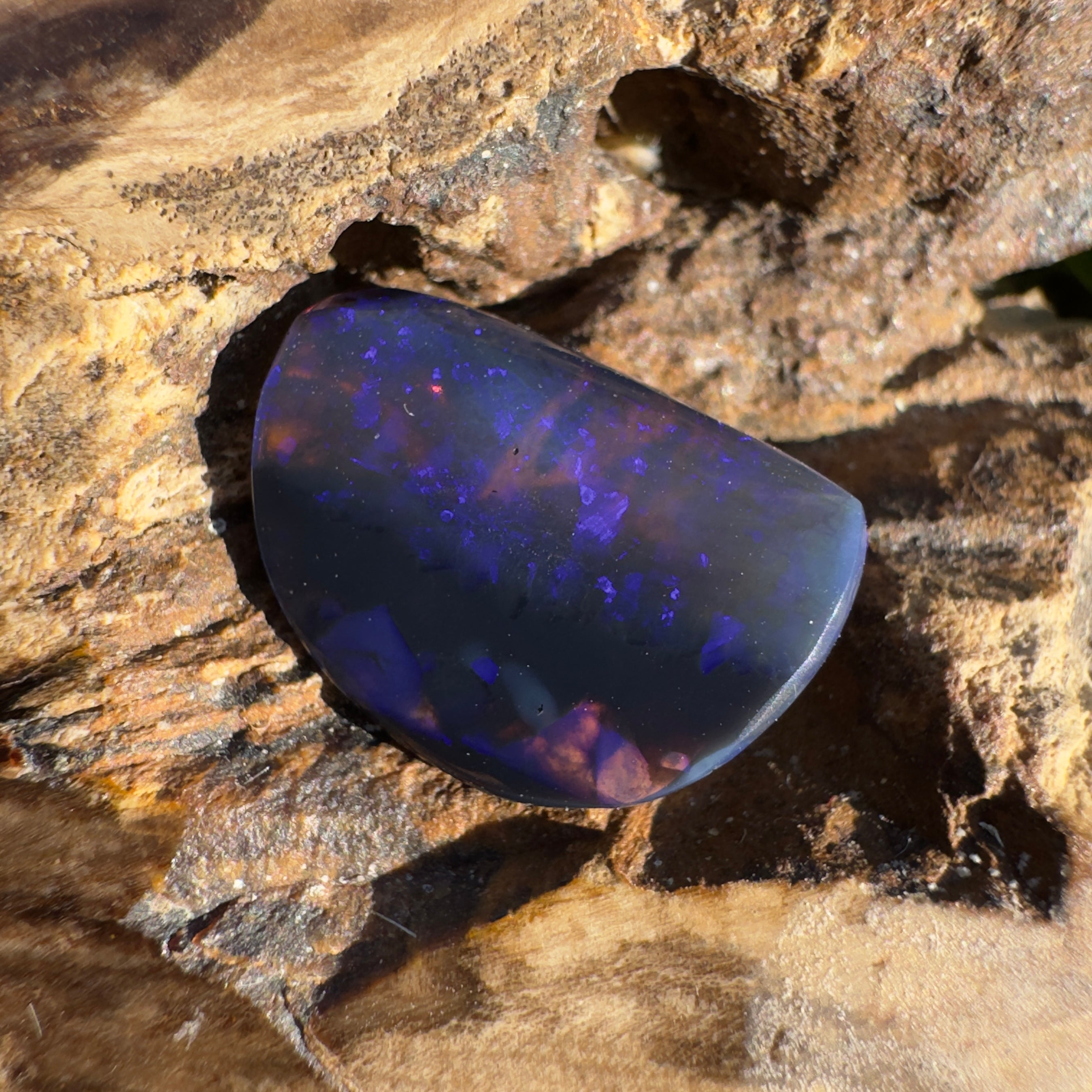 6.3ct Lightning Ridge Black Opal | Solid Australian Opal | Hand-Cut