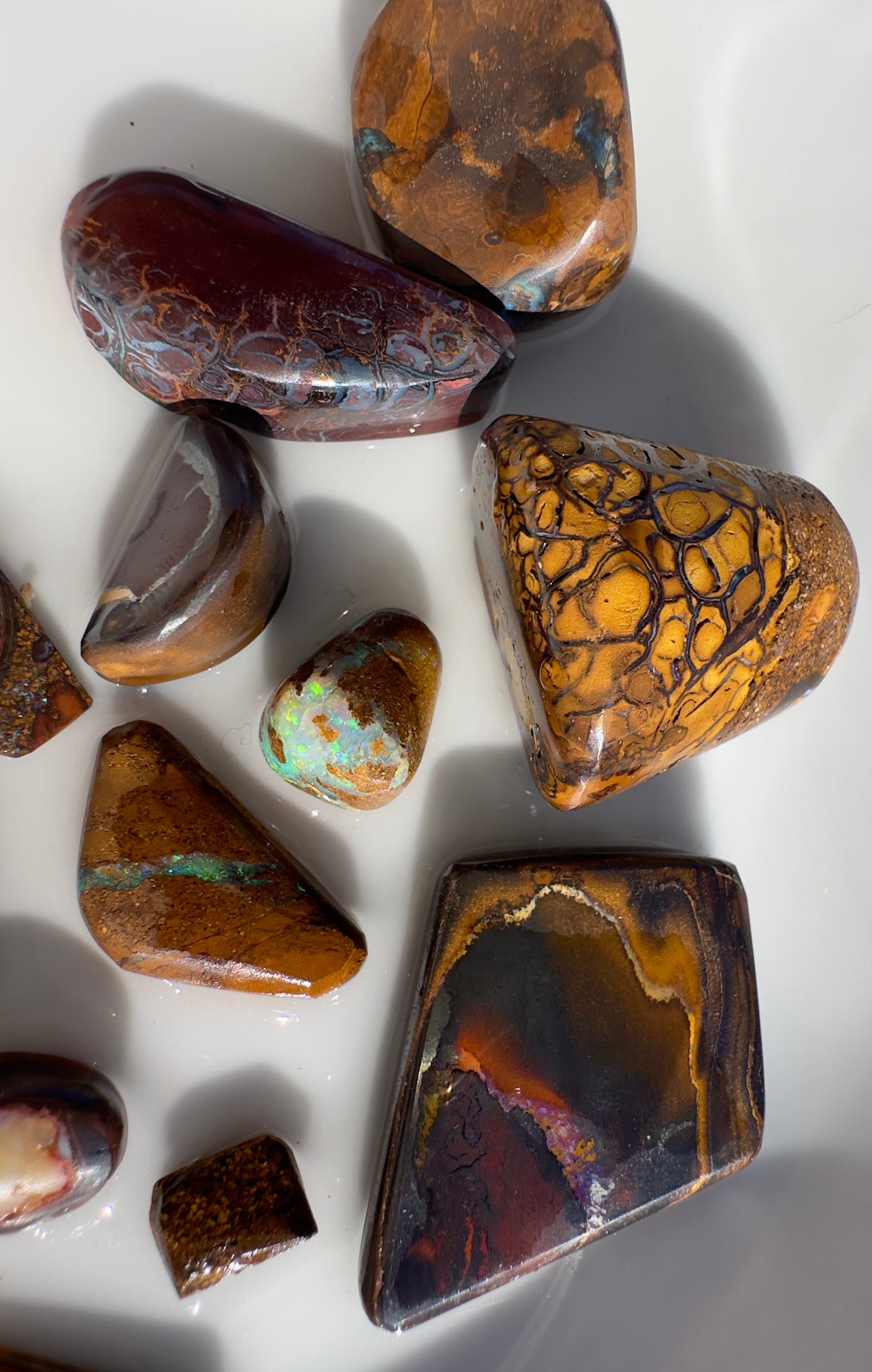 Yowah Nut and Koroit Queensland Boulder Opal Hand-Cut Rub Parcel 233carats | Iona Opal Australia